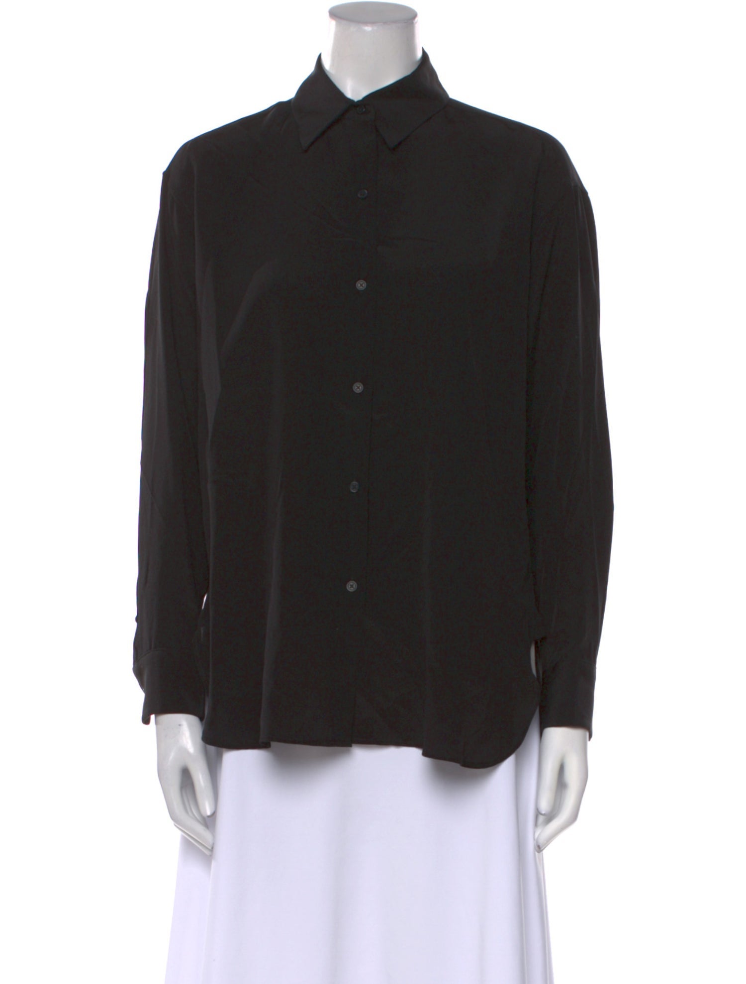 Nili Lotan Silk Long Sleeve Button-Up Top w/ Tags