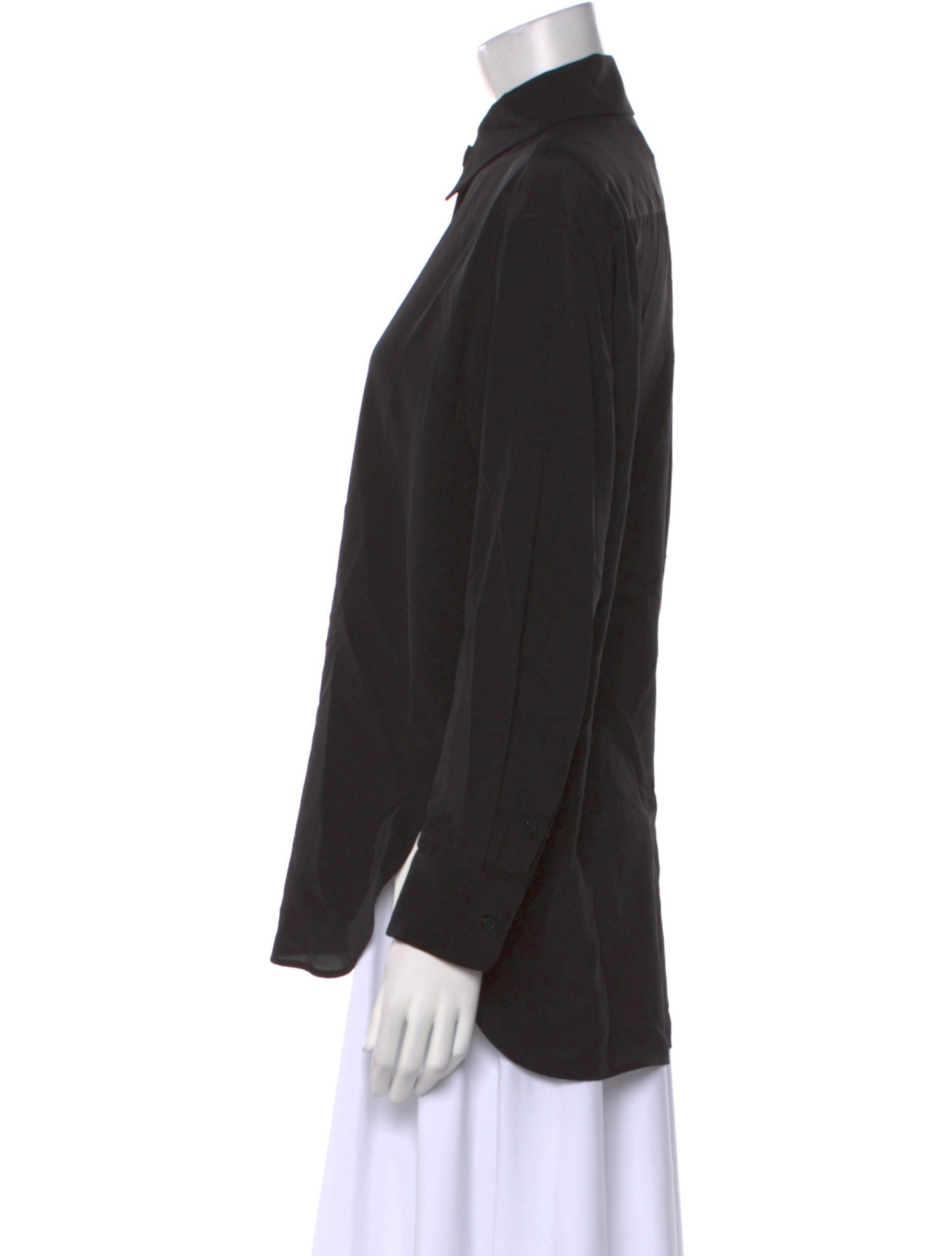 Nili Lotan Silk Long Sleeve Button-Up Top w/ Tags