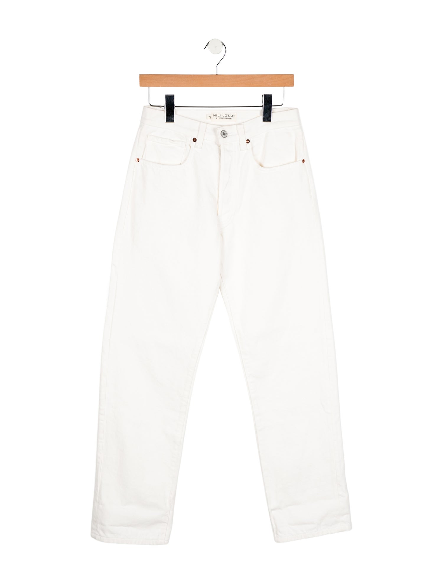 Nili Lotan Mid-Rise Straight Leg Jeans