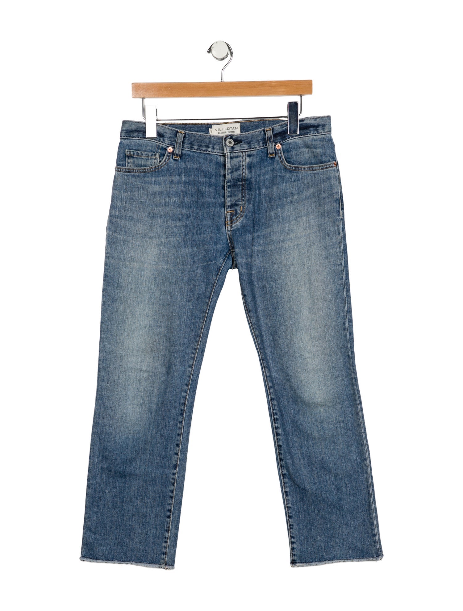 Nili Lotan Mid-Rise Straight Leg Jeans