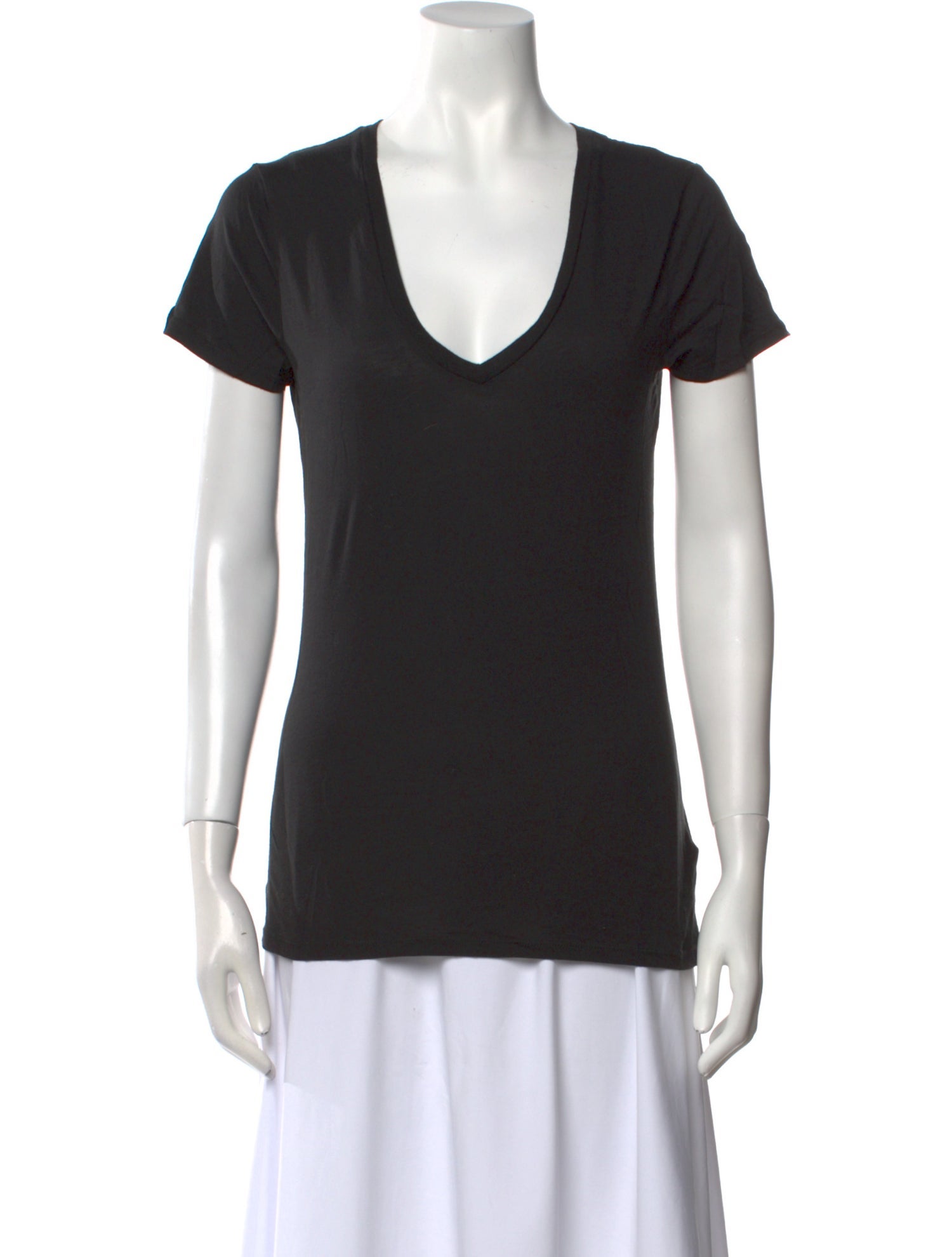 Nili Lotan V-Neck Short Sleeve T-Shirt