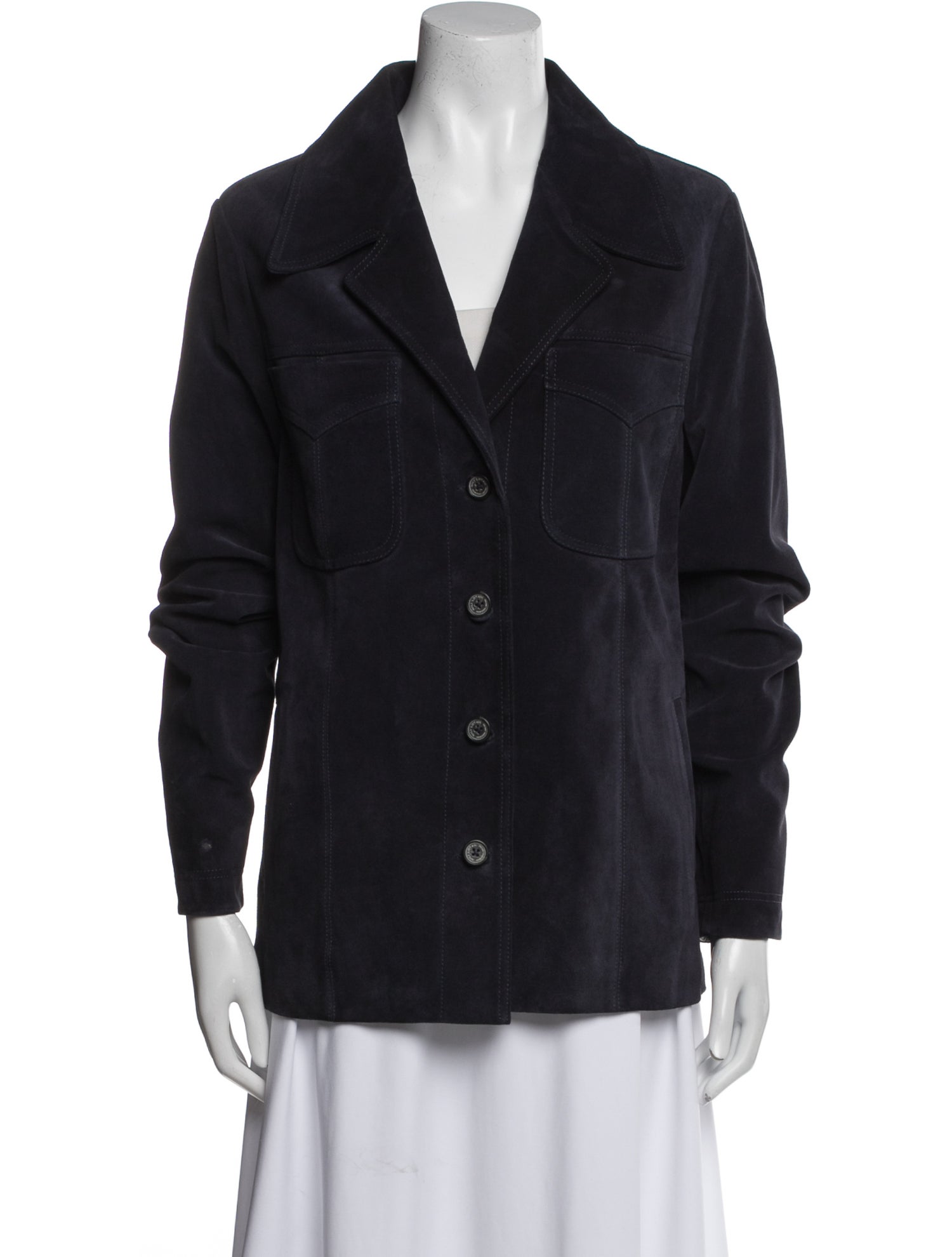 Nili Lotan Suede Denim Jacket