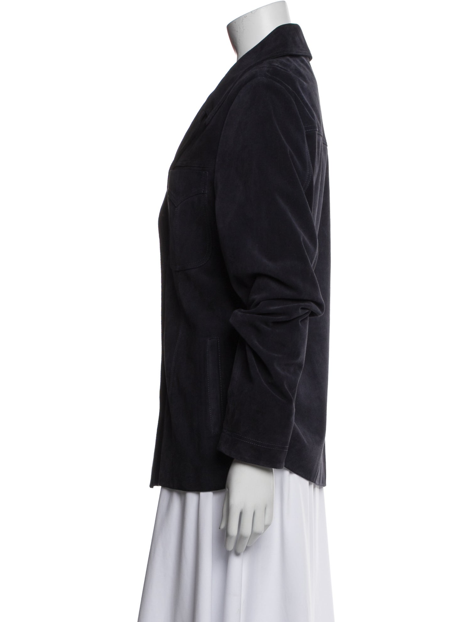 Nili Lotan Suede Denim Jacket