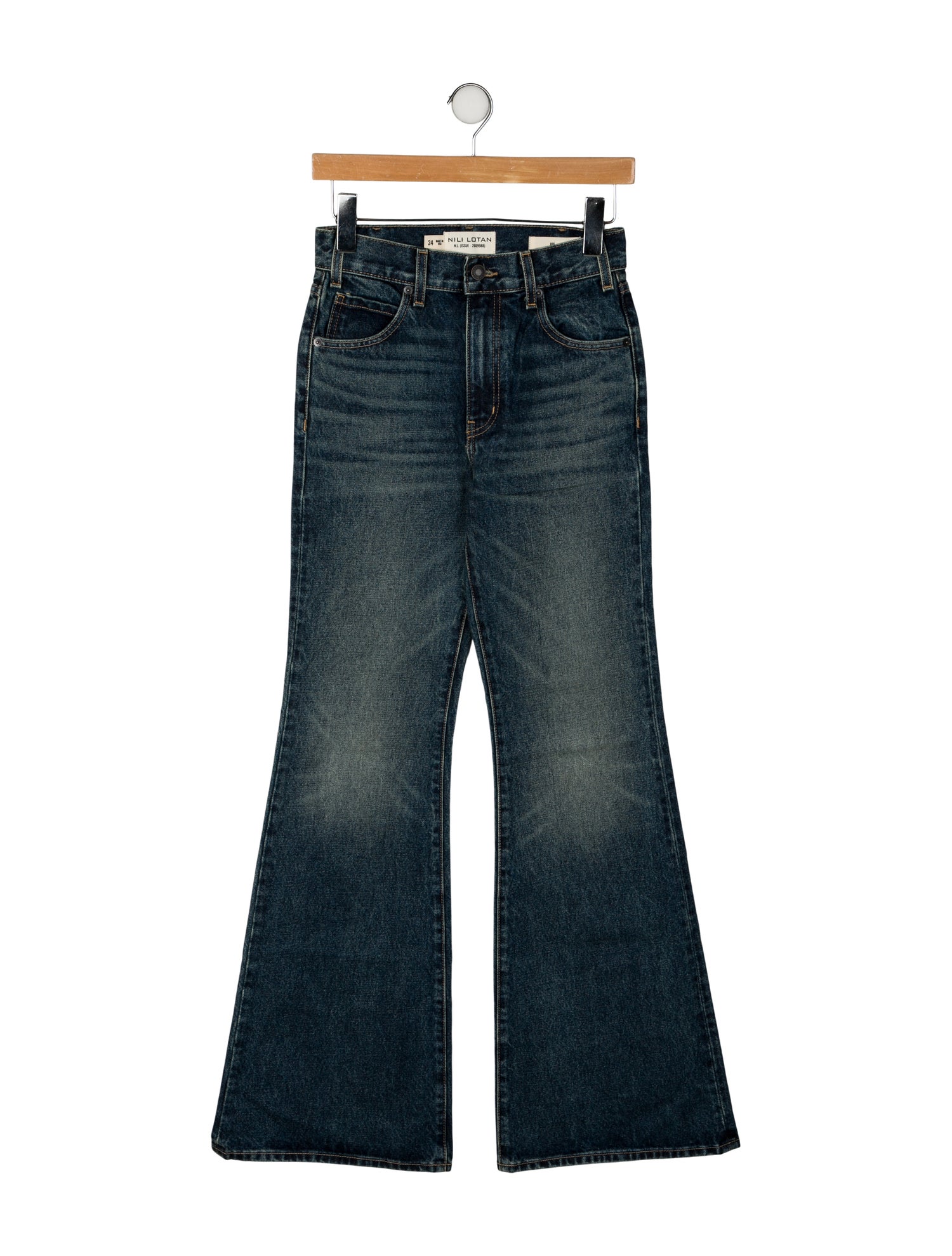 Nili Lotan Mid-Rise Wide Leg Jeans w/ Tags