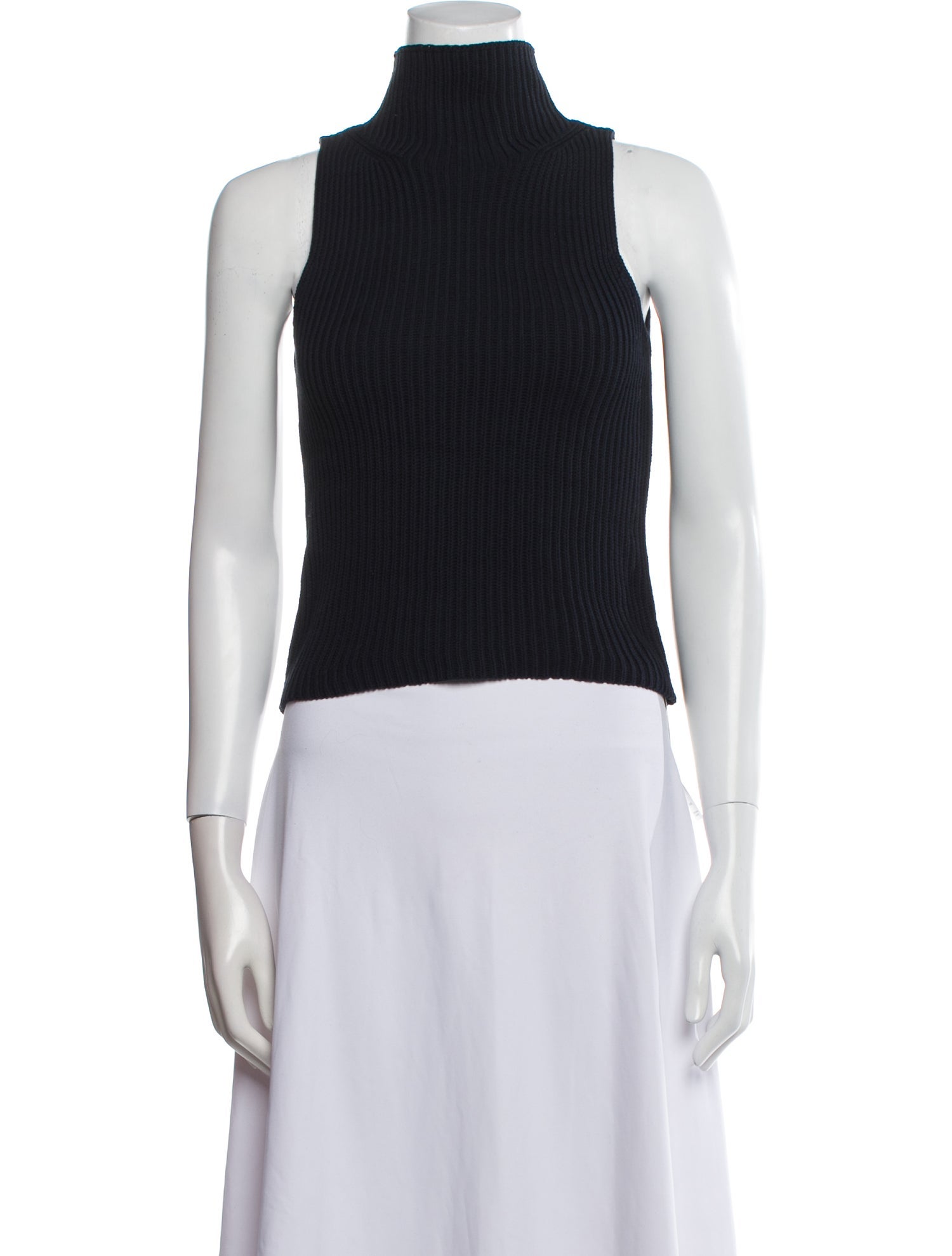Nili Lotan Mock Neck Sleeveless Crop Top w/ Tags