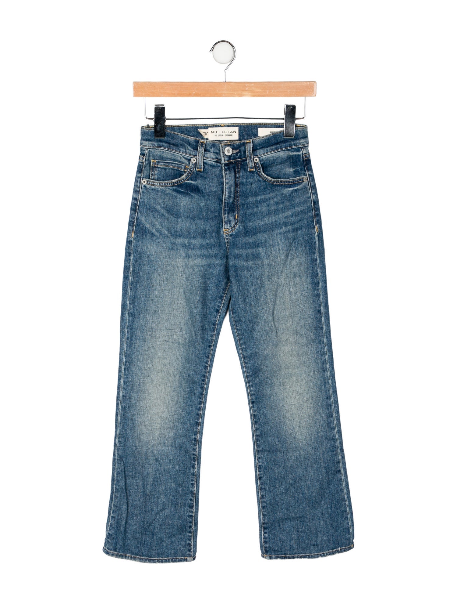 Nili Lotan Mid-Rise Straight Leg Jeans