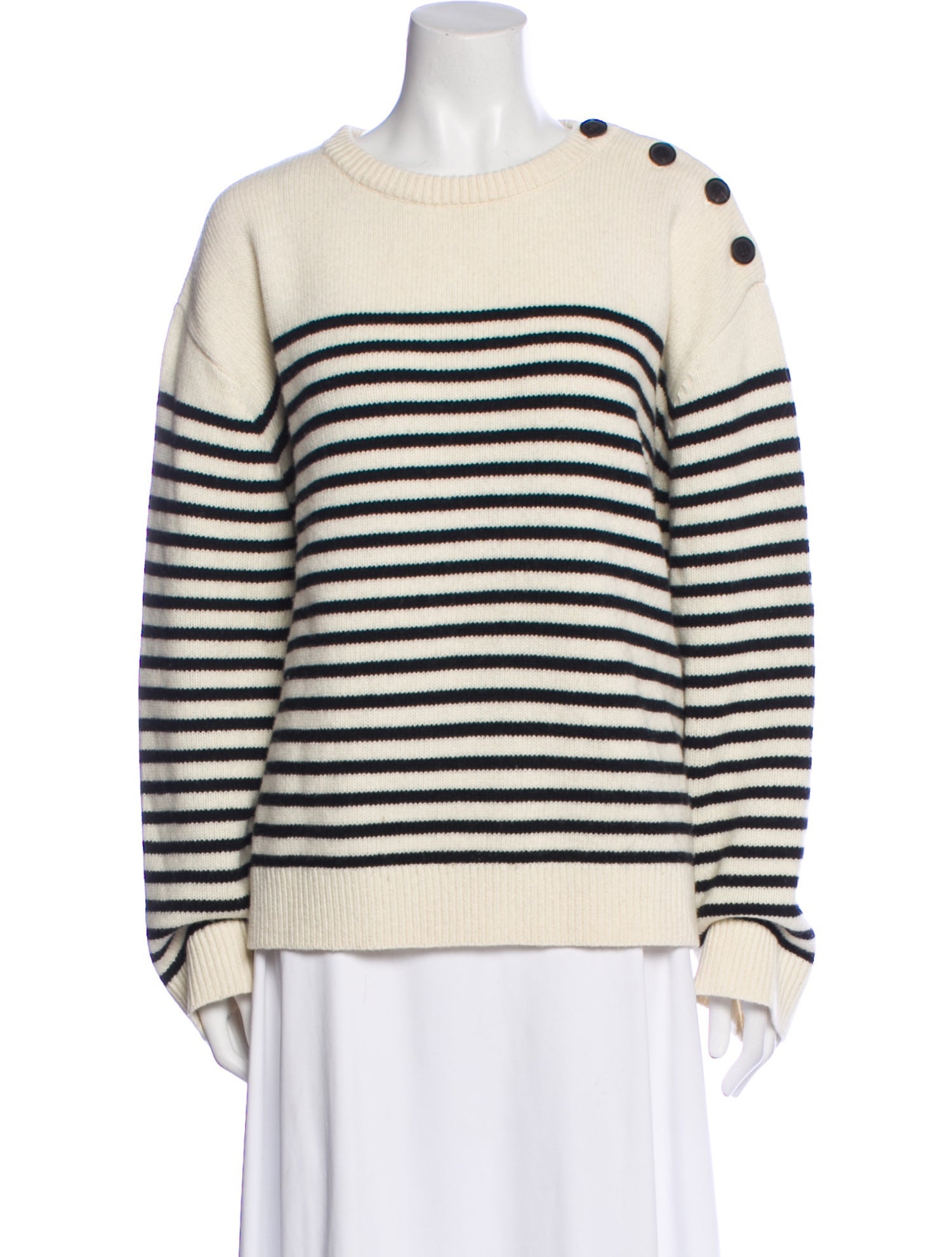 Nili Lotan Lambswool Striped Sweater