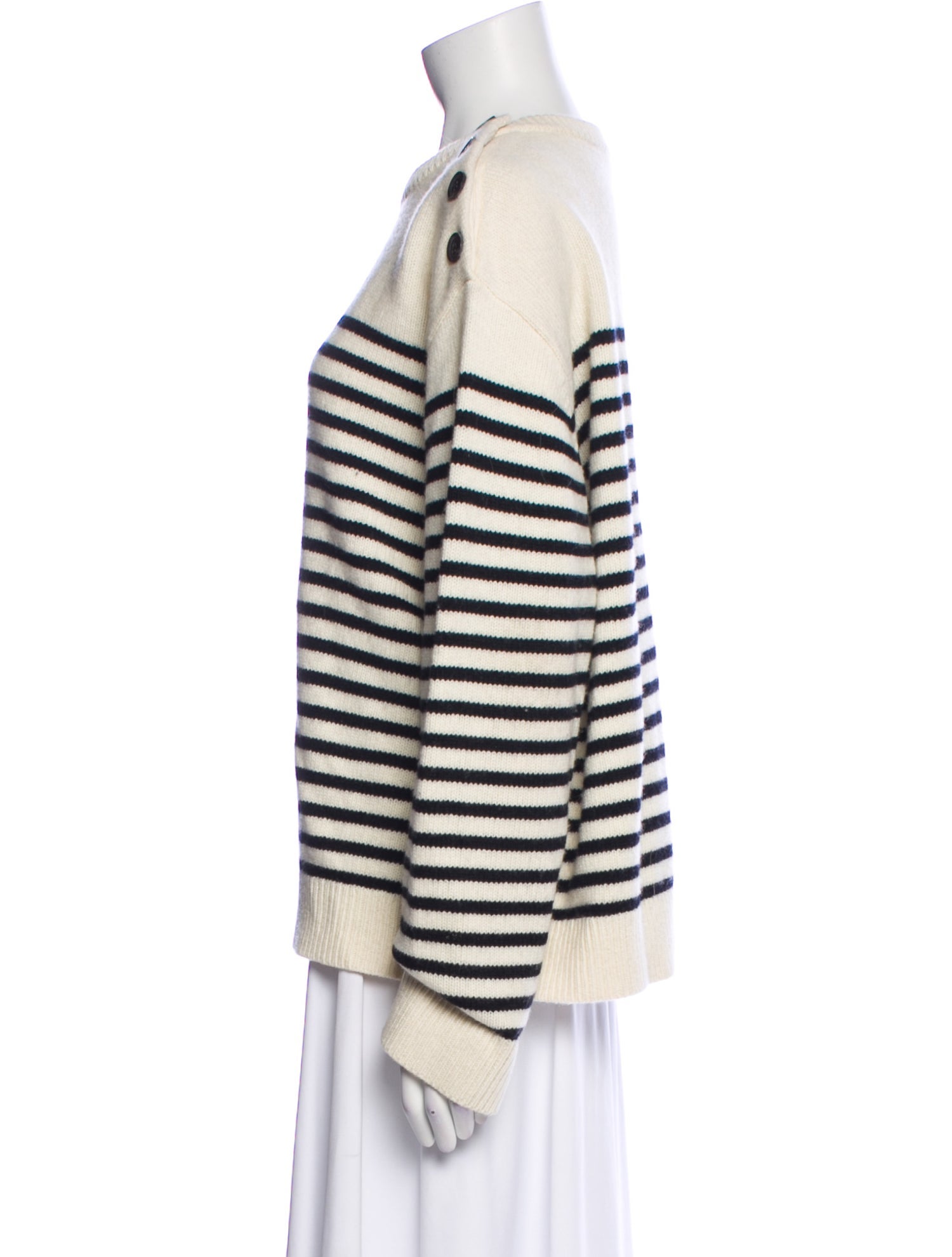 Nili Lotan Lambswool Striped Sweater