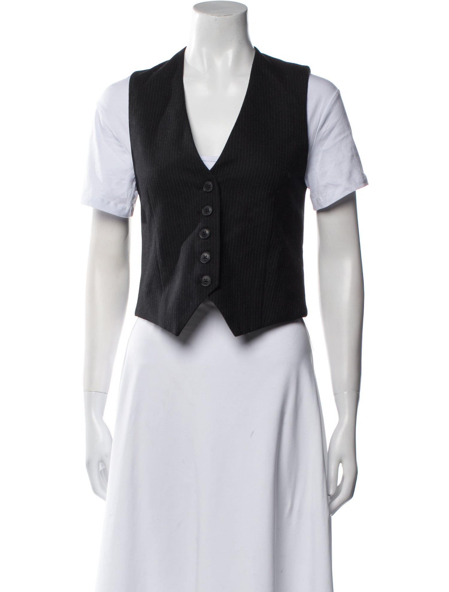 Nili Lotan Virgin Wool V-Neck Crop Top w/ Tags