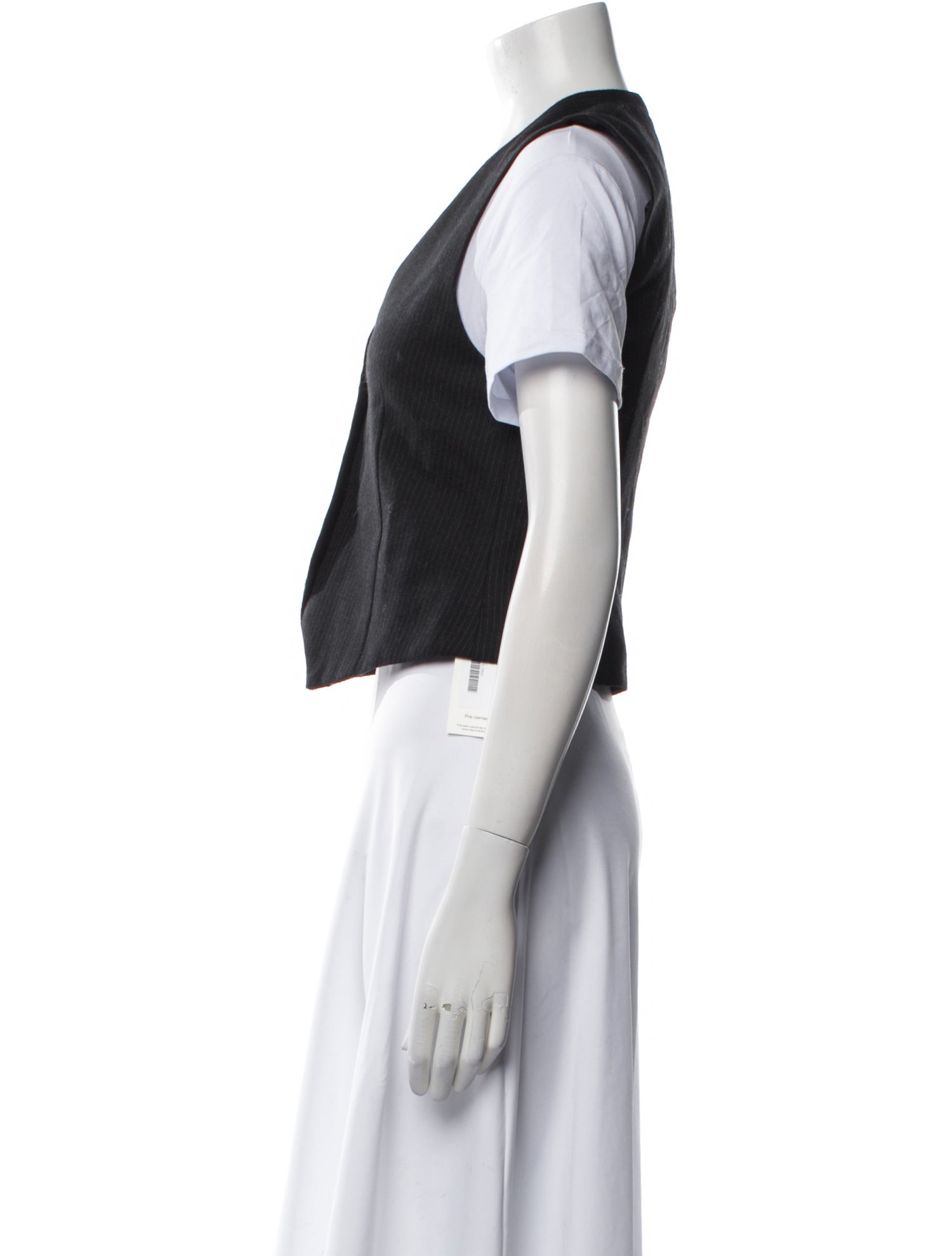 Nili Lotan Virgin Wool V-Neck Crop Top w/ Tags