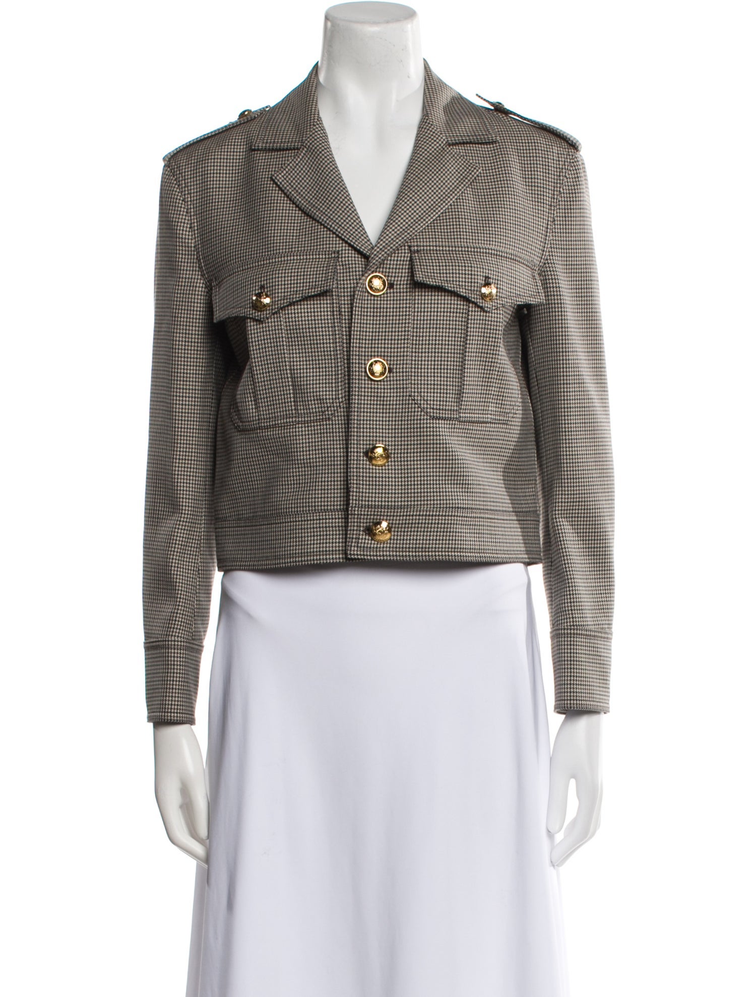 Nili Lotan Virgin Wool Plaid Print Blazer w/ Tags