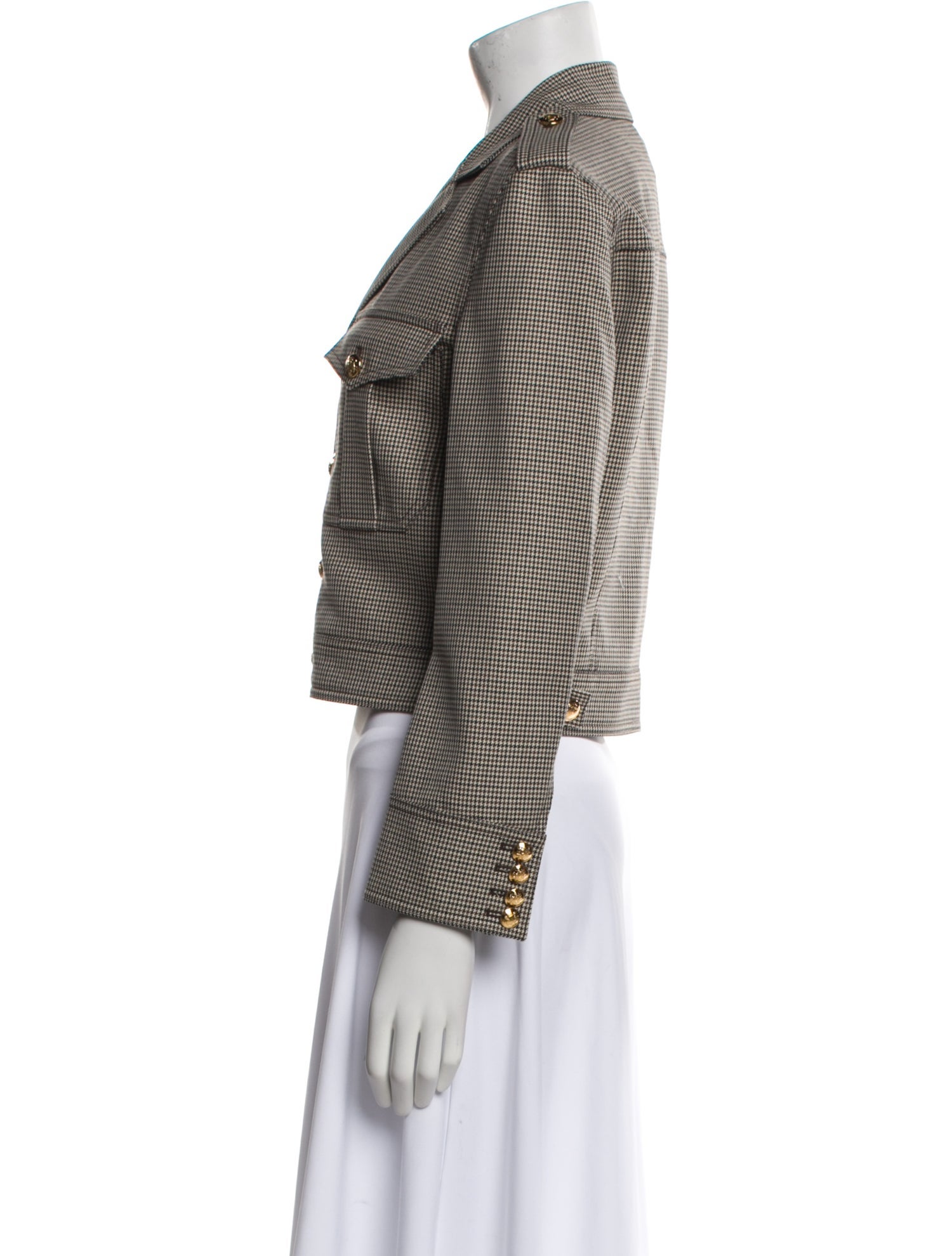 Nili Lotan Virgin Wool Plaid Print Blazer w/ Tags