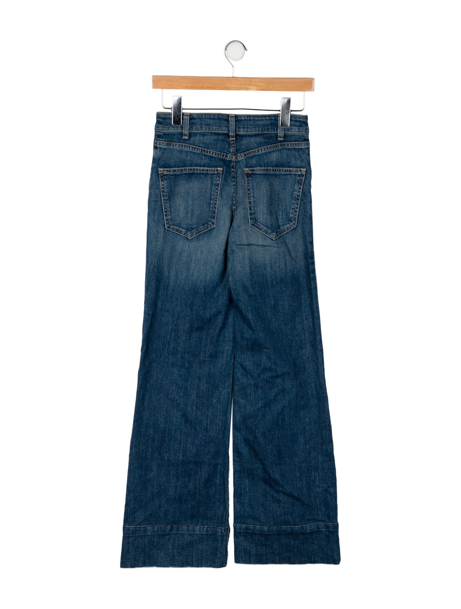 Nili Lotan Mid-Rise Wide Leg Jeans