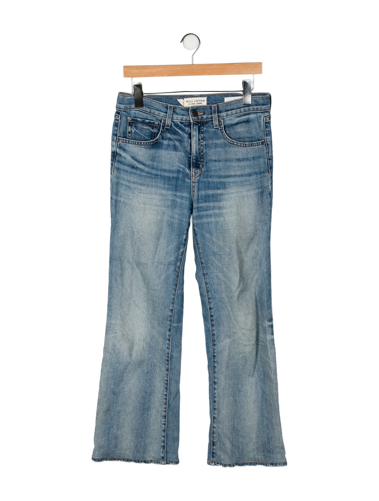 Nili Lotan Mid-Rise Wide Leg Jeans