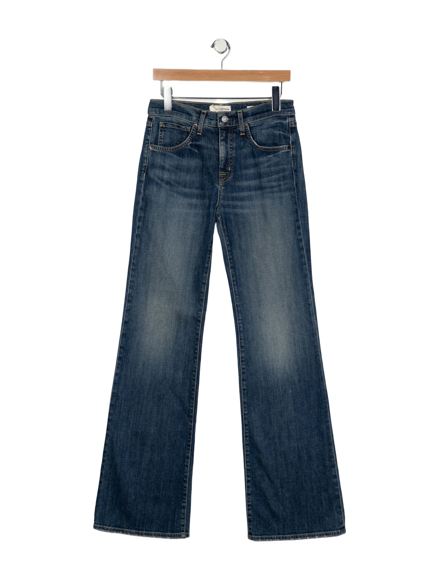 Nili Lotan Mid-Rise Wide Leg Jeans