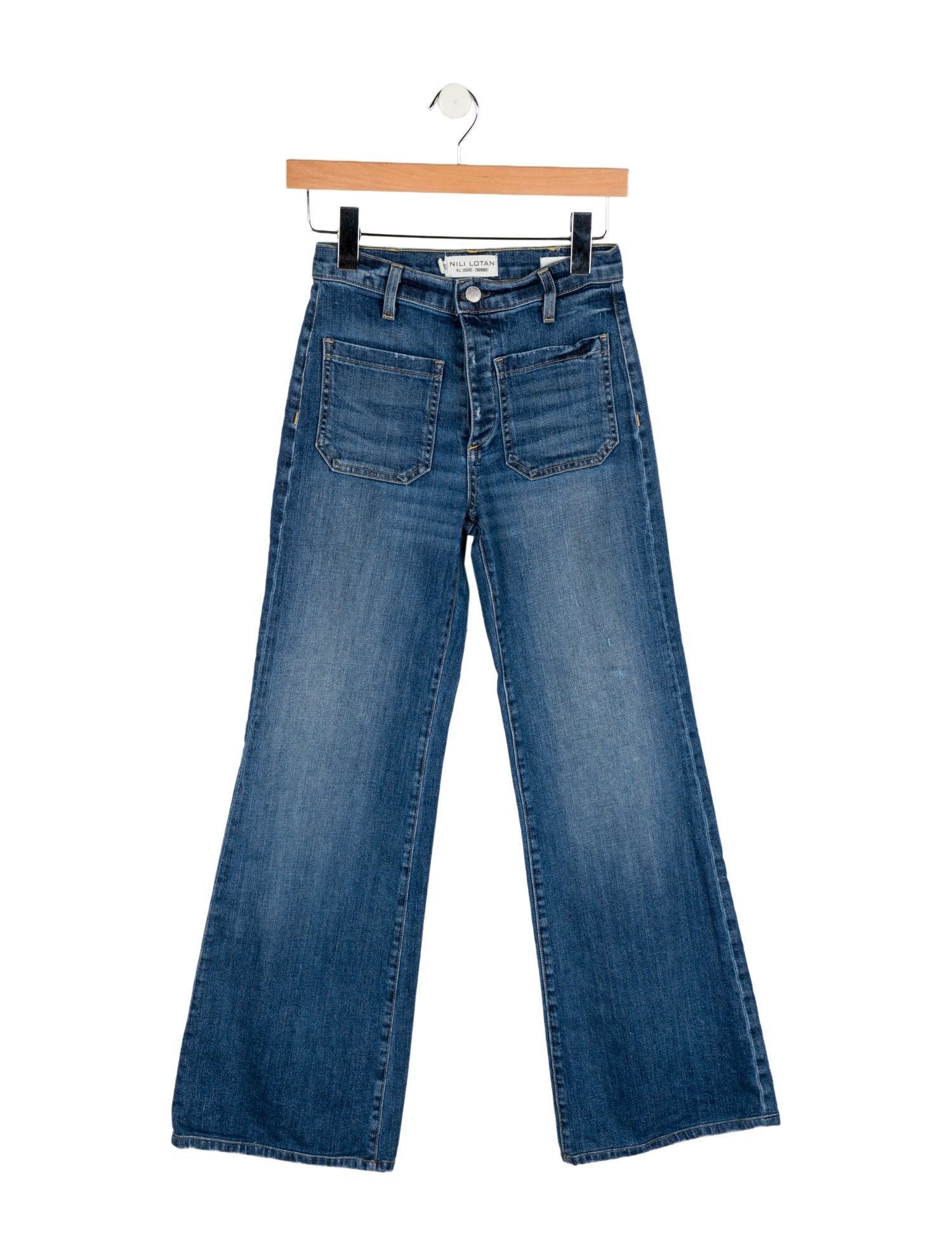 Nili Lotan Mid-Rise Wide Leg Jeans