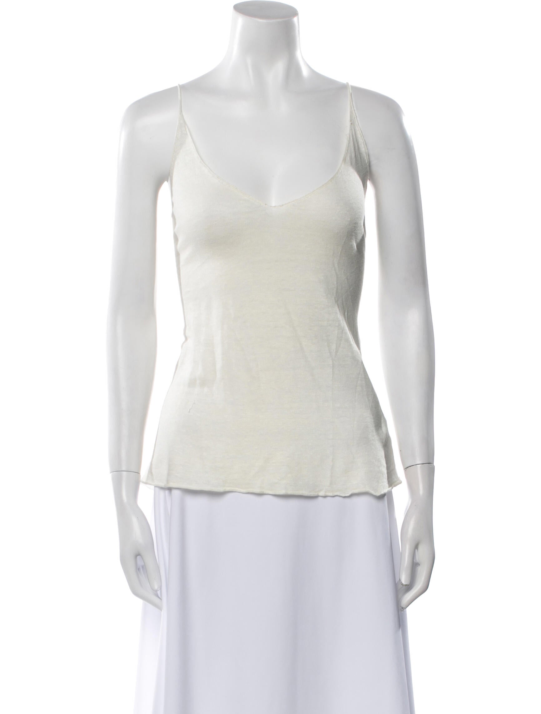 Nili Lotan Linen V-Neck Top
