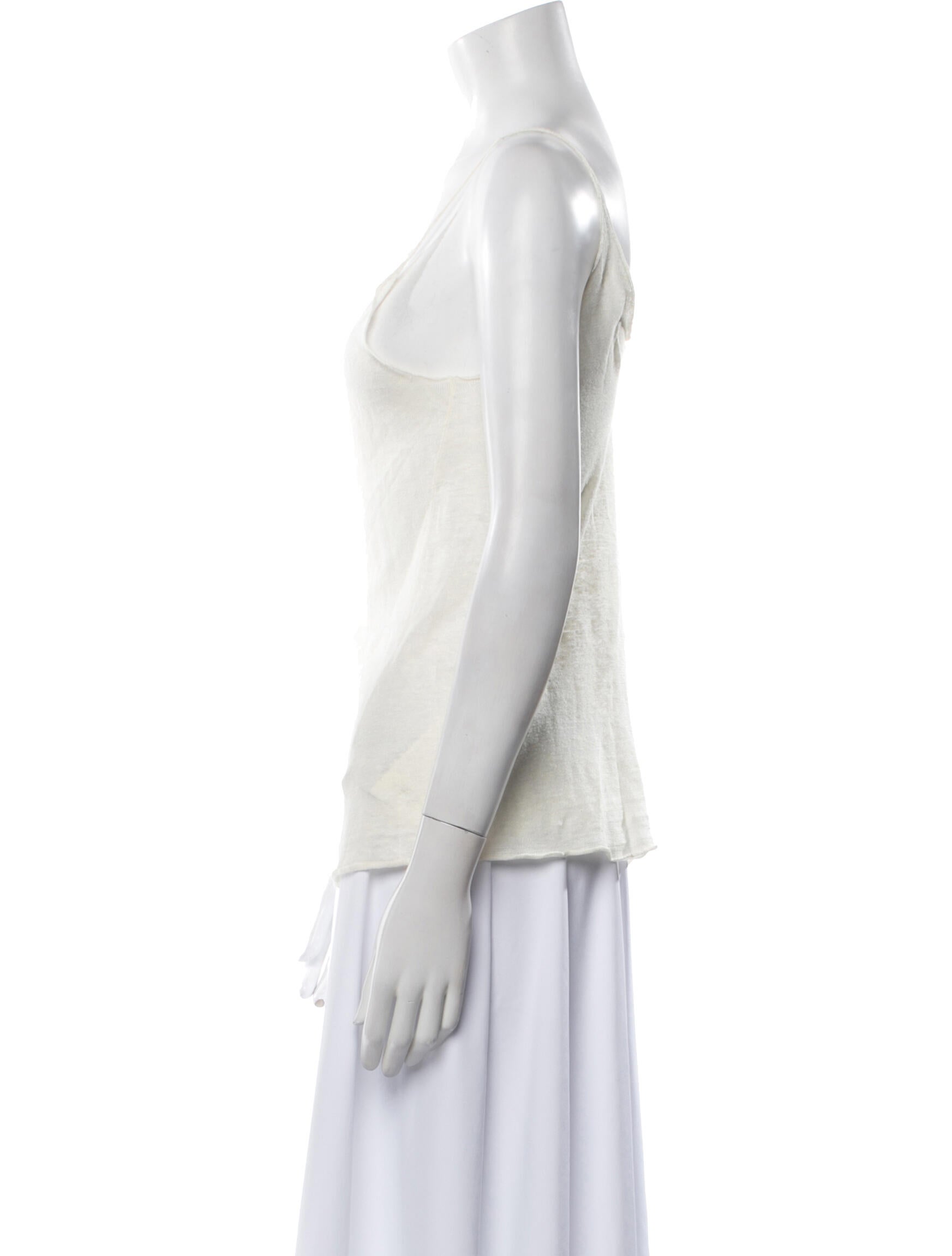 Nili Lotan Linen V-Neck Top