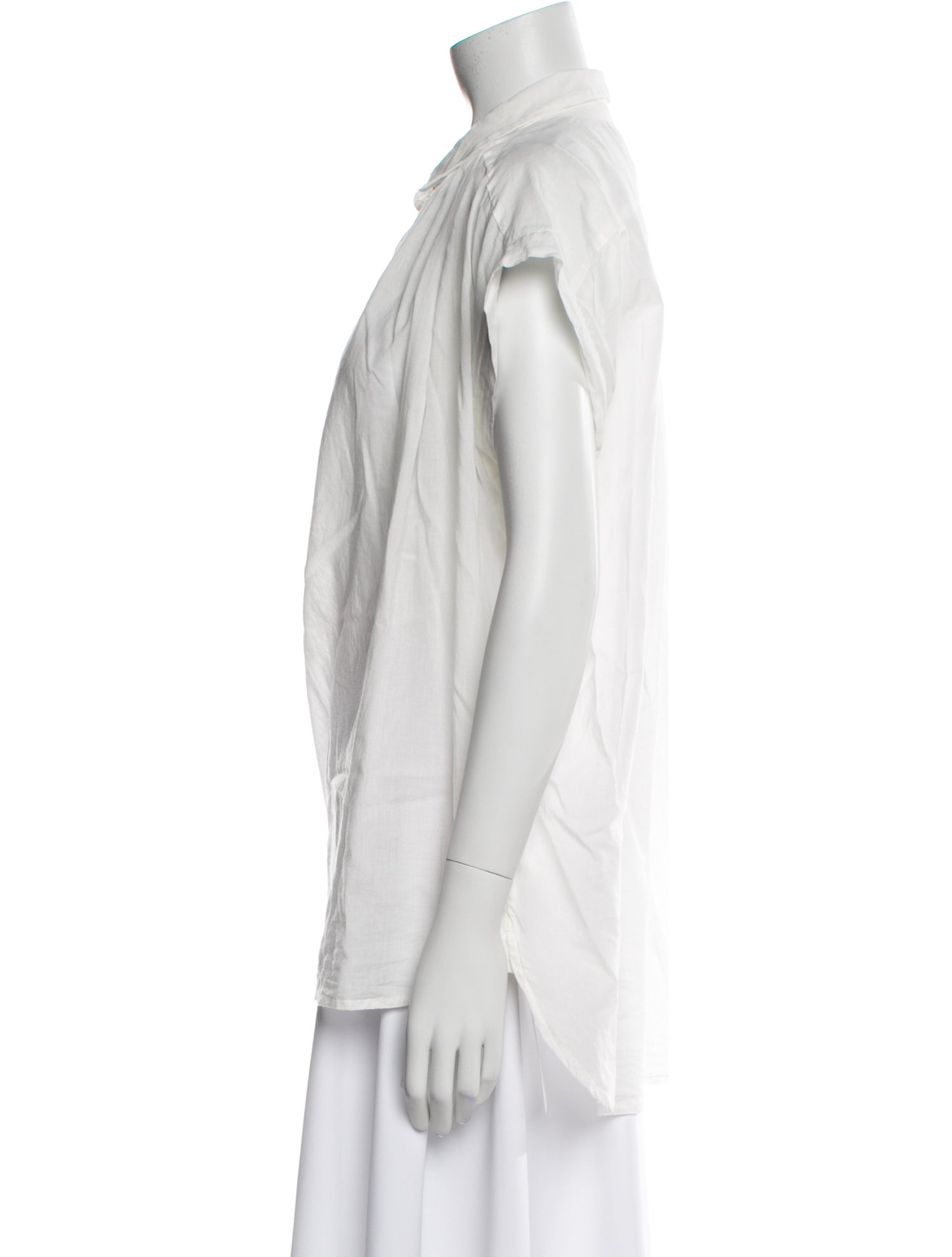 Nili Lotan V-Neck Short Sleeve Blouse