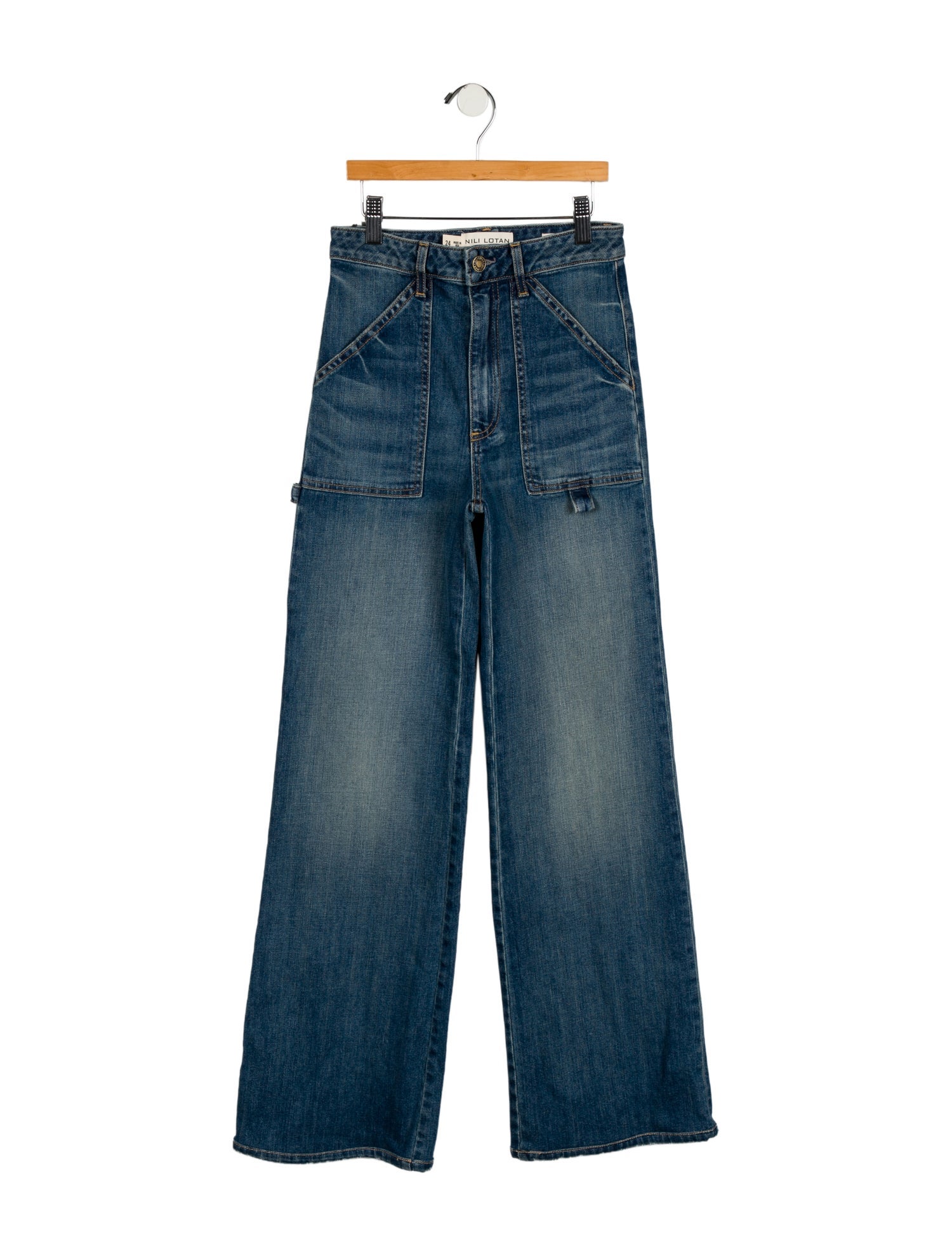 Nili Lotan High-Rise Wide Leg Jeans w/ Tags