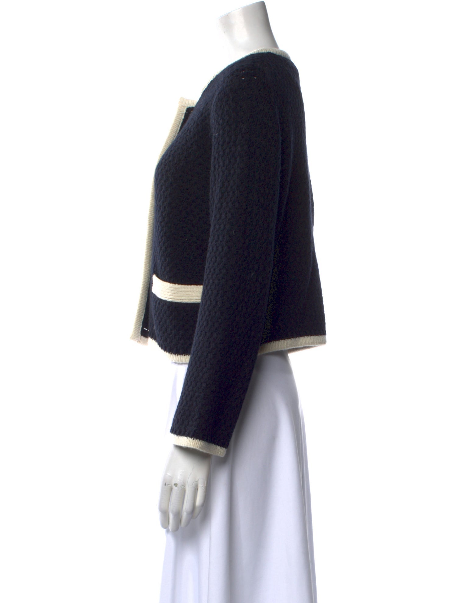 Nili Lotan Lambswool Colorblock Pattern Sweater