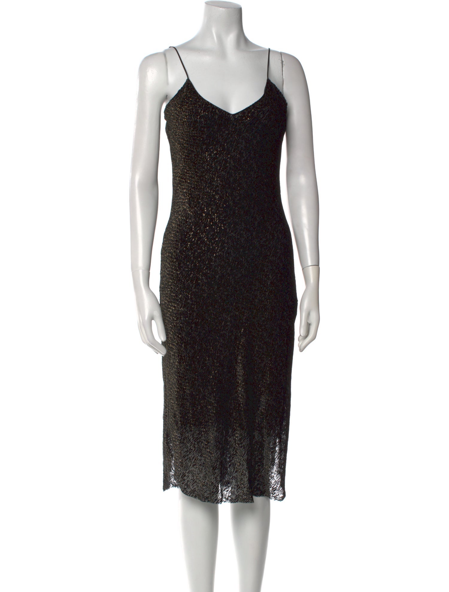 Nili Lotan V-Neck Midi Length Dress