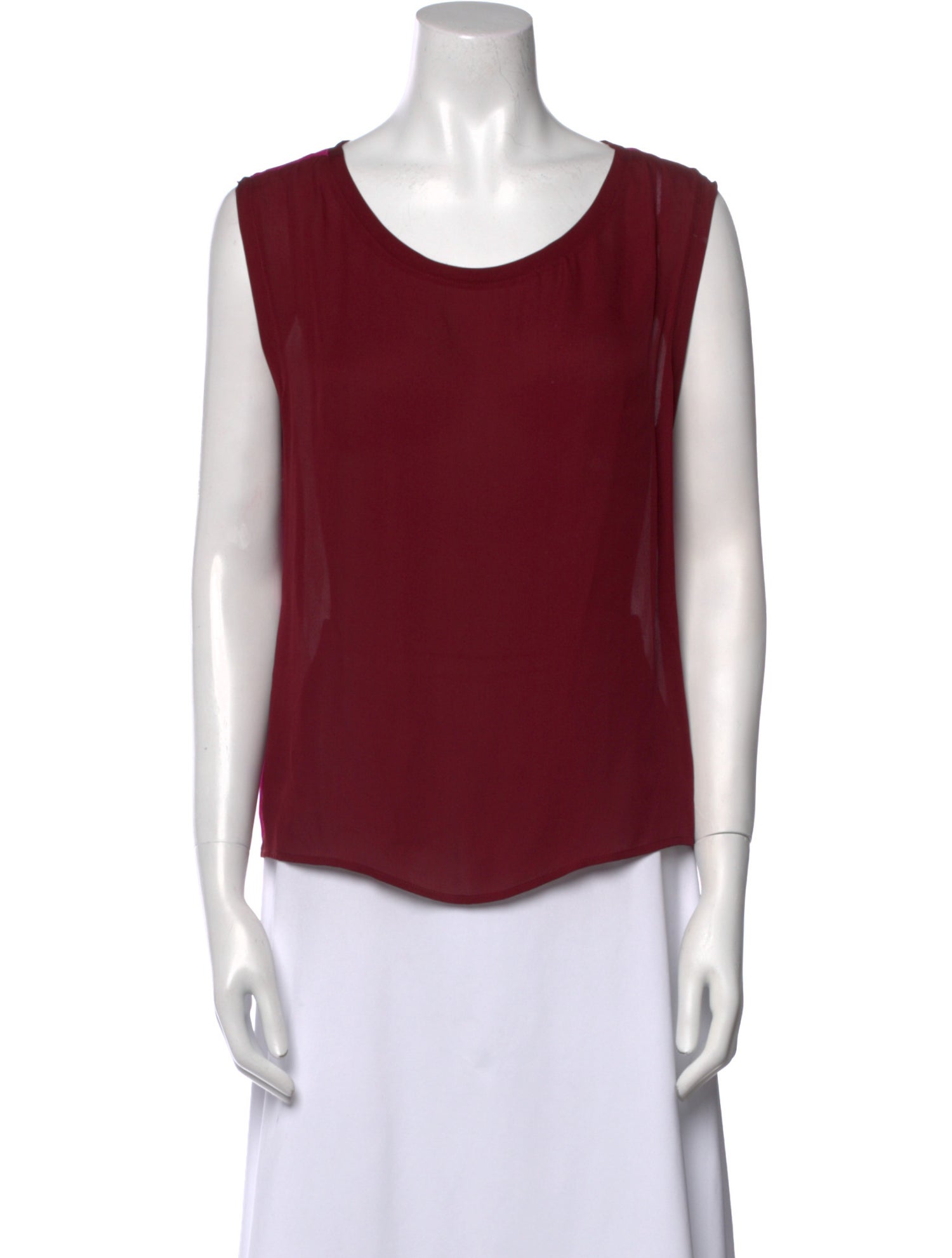 Nili Lotan Silk Scoop Neck Top