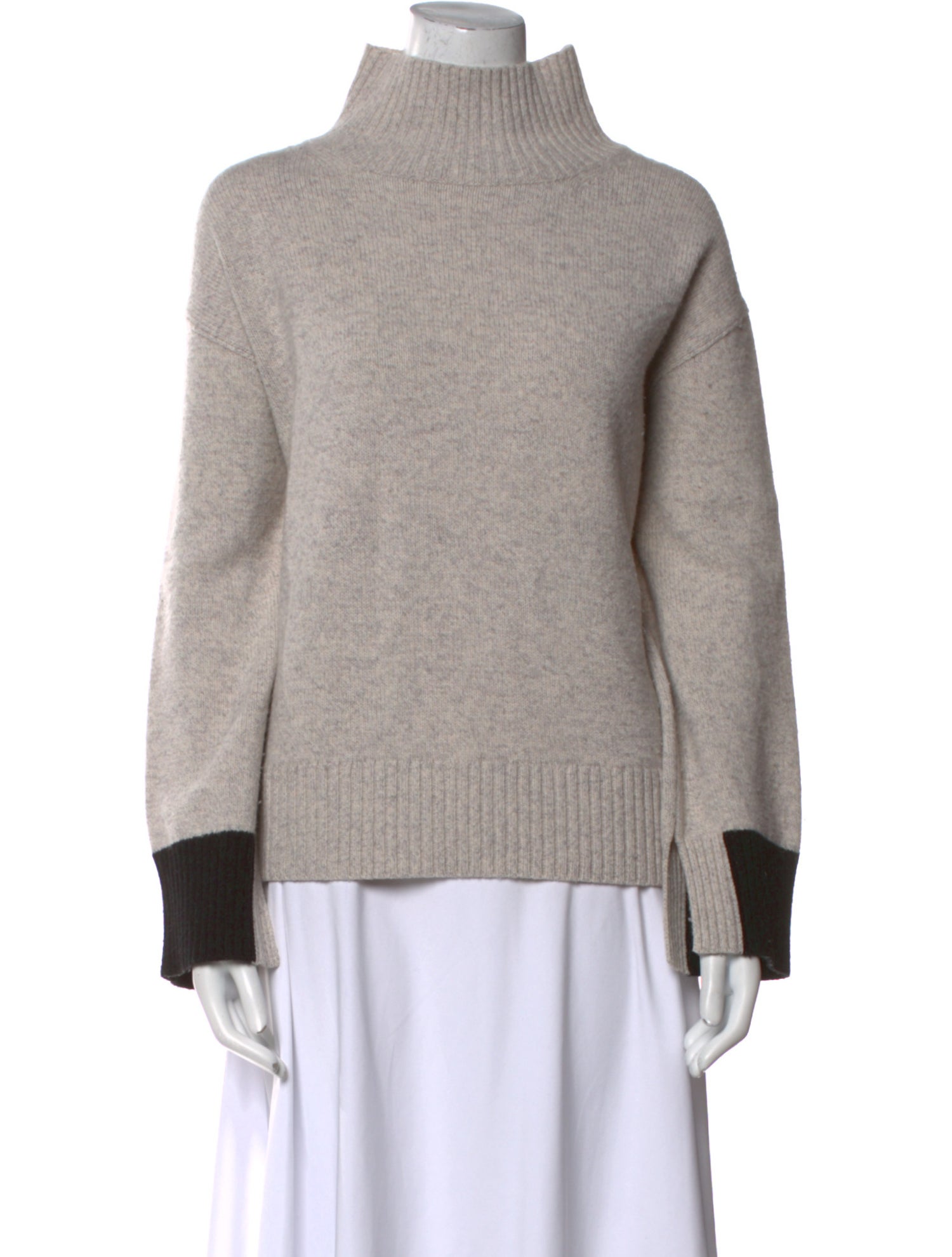 Nili Lotan Merino Wool Mock Neck Sweater