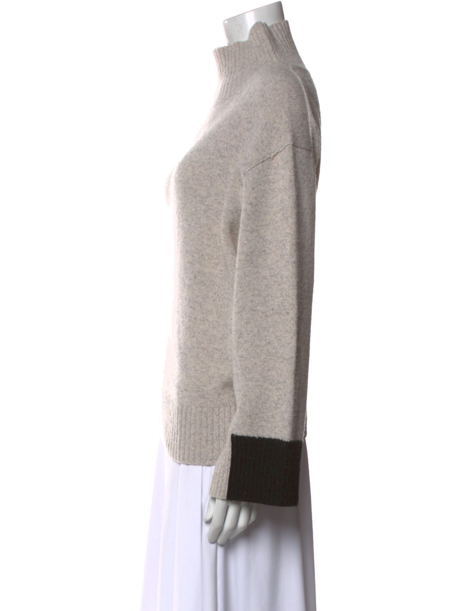 Nili Lotan Merino Wool Mock Neck Sweater