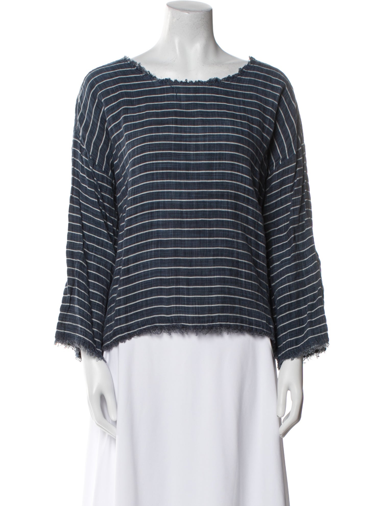 Nili Lotan Linen Striped Top