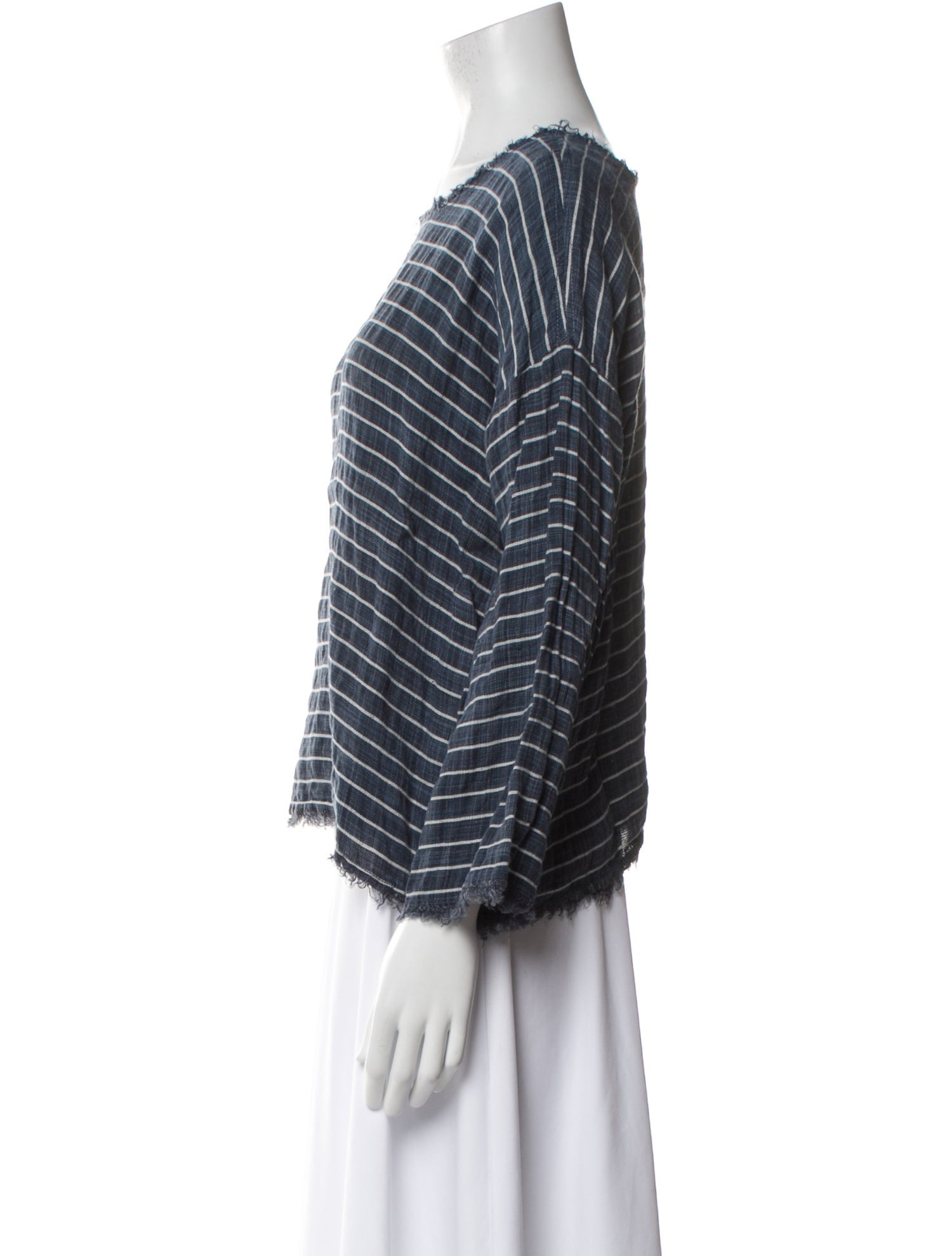 Nili Lotan Linen Striped Top