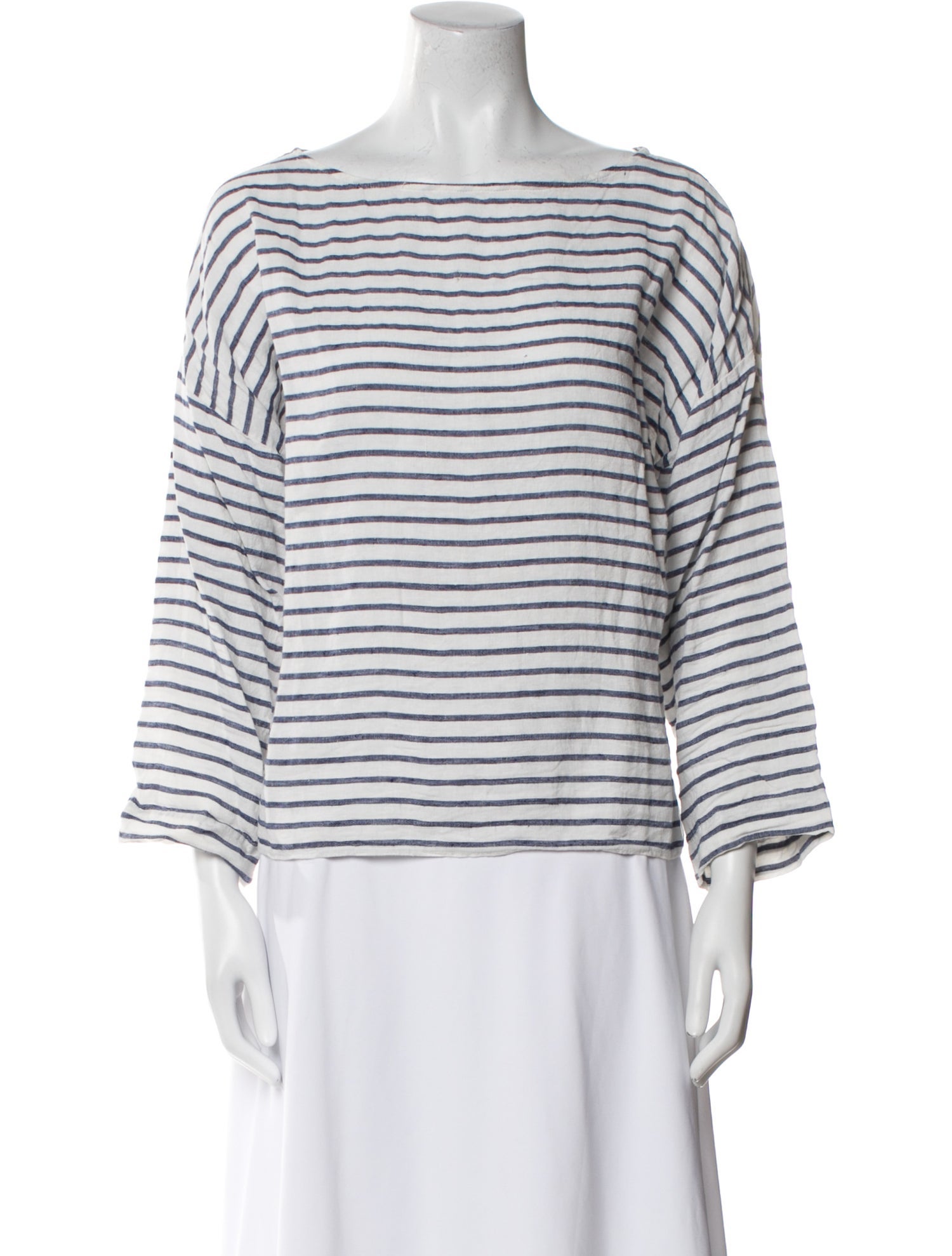 Nili Lotan Linen Striped Top