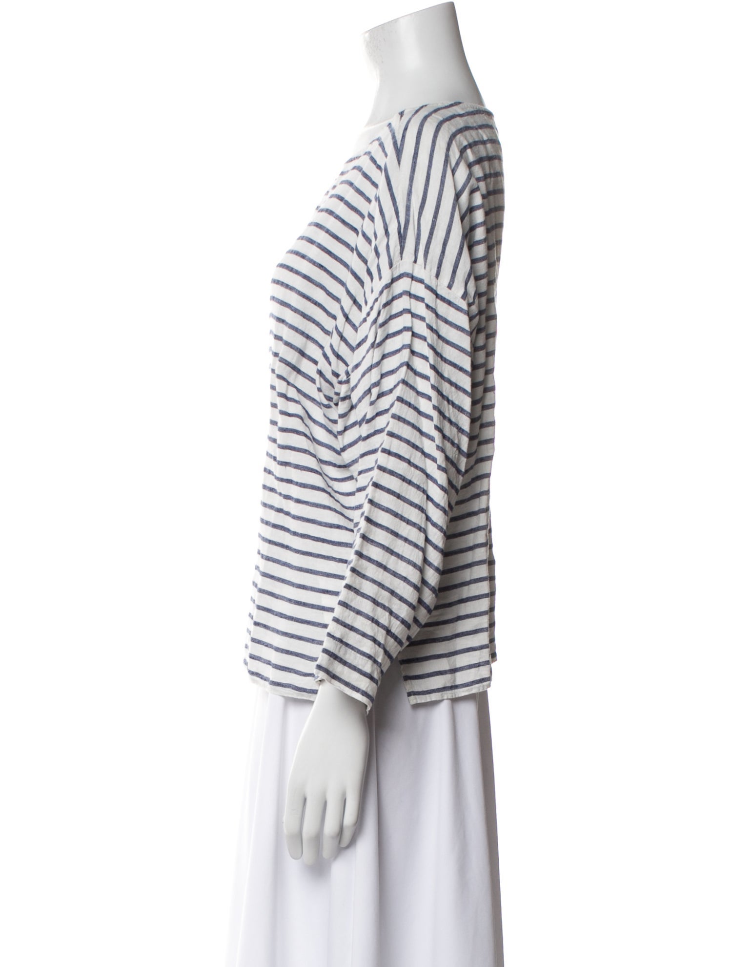 Nili Lotan Linen Striped Top