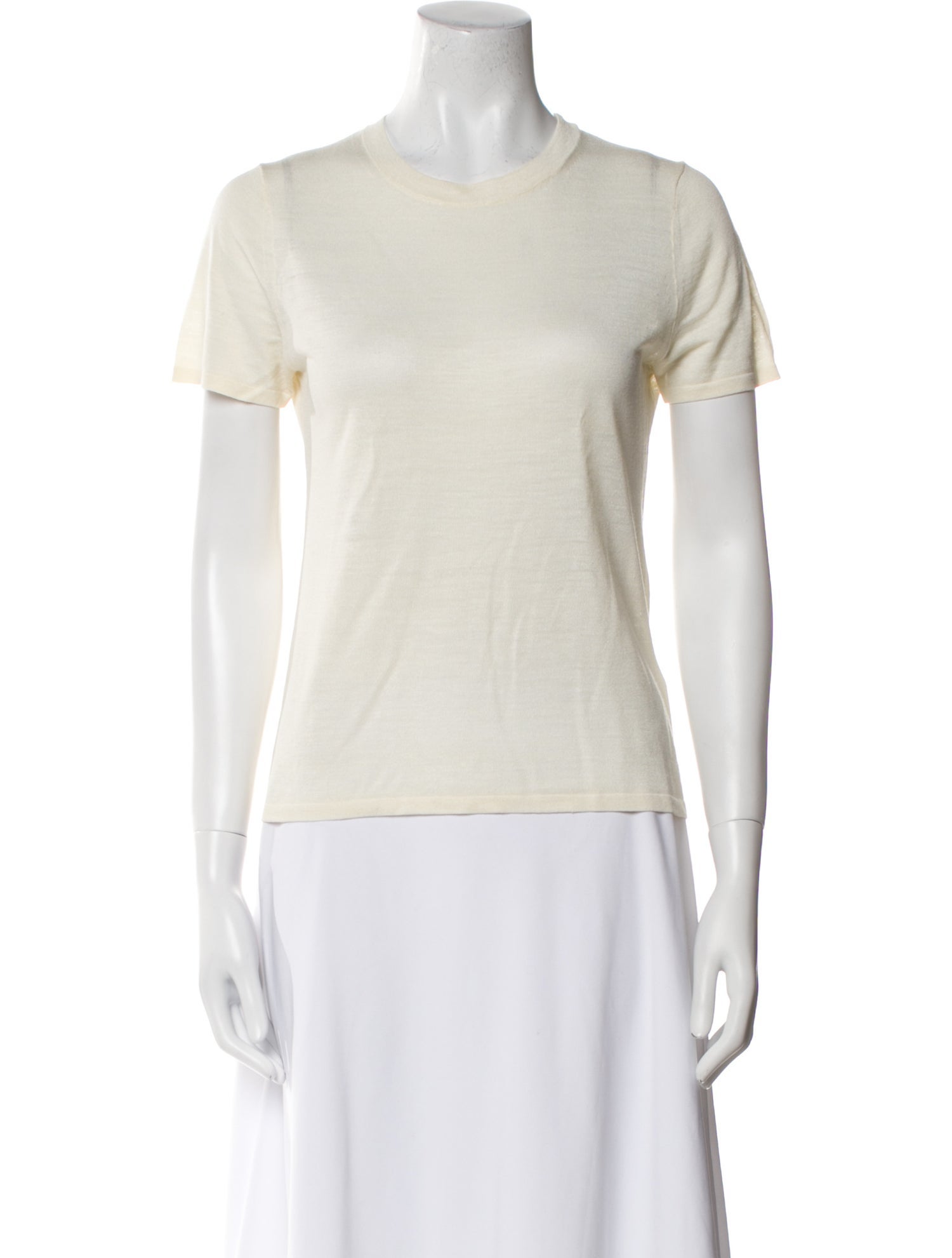 Nili Lotan Silk Crew Neck T-Shirt