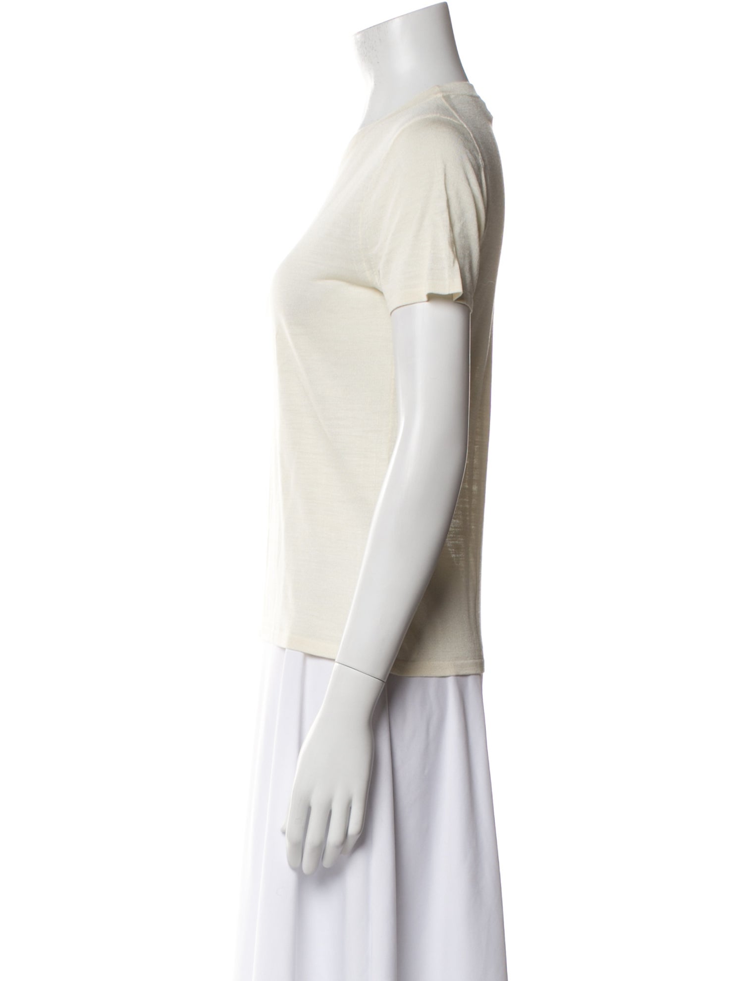 Nili Lotan Silk Crew Neck T-Shirt