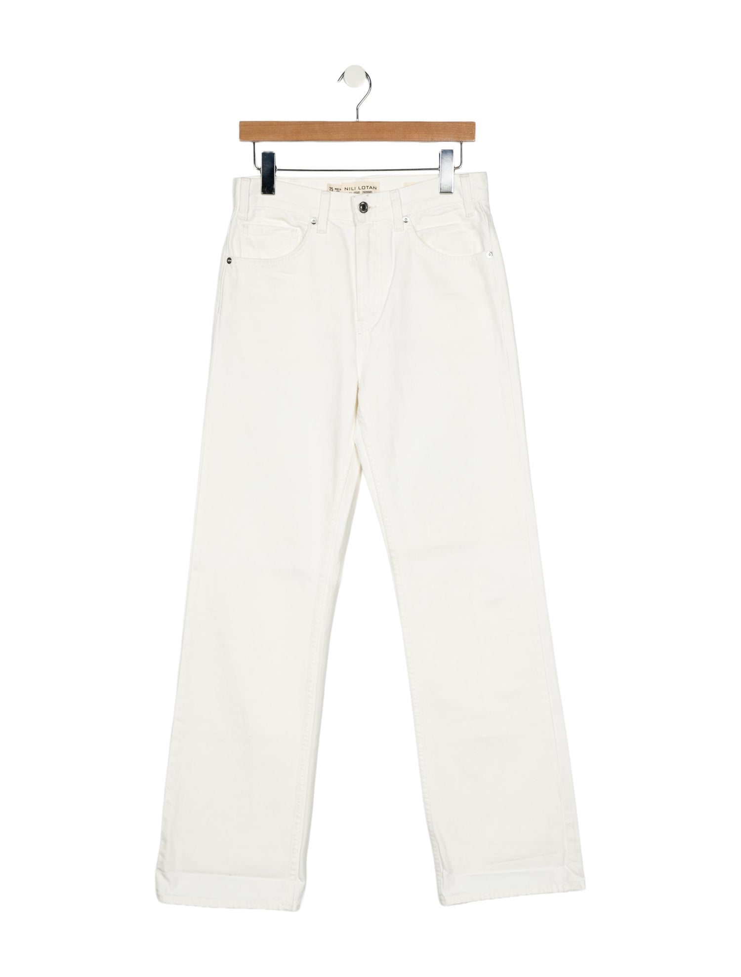 Nili Lotan Mid-Rise Straight Leg Jeans