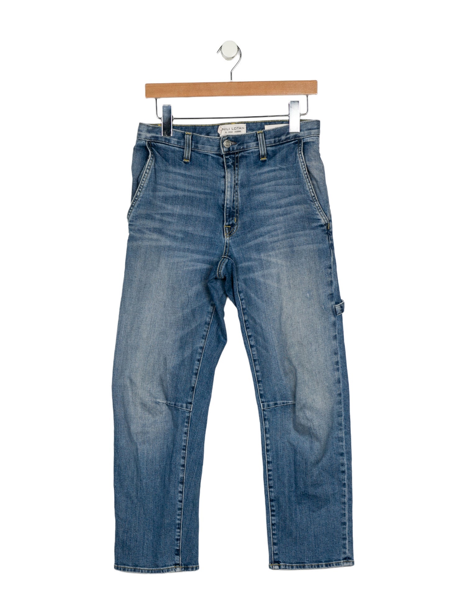 Nili Lotan Mid-Rise Straight Leg Jeans