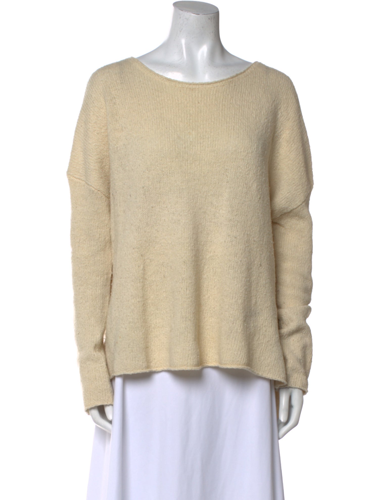 Nili Lotan Wool Bateau Neckline Sweatshirt
