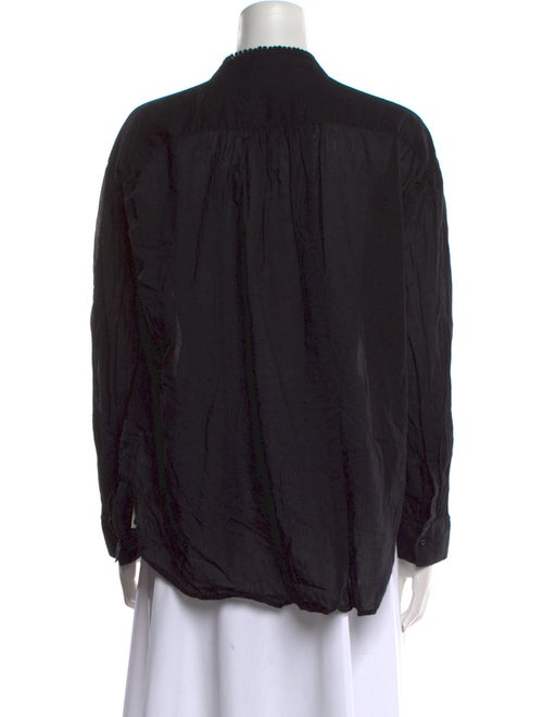 Nili Lotan Mock Neck Long Sleeve Blouse