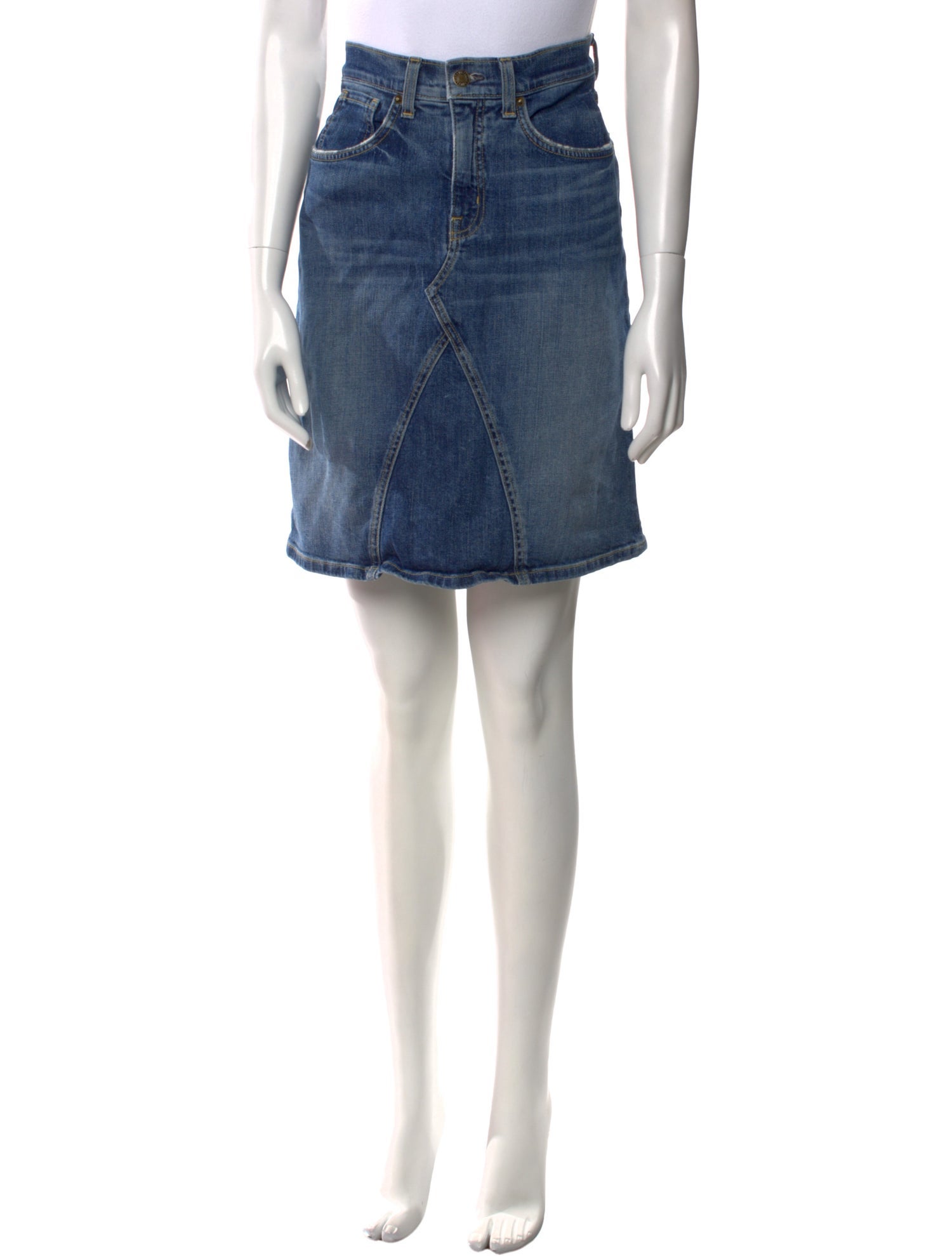 Nili Lotan Distressed Accents Knee-Length Skirt