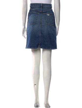 Nili Lotan Distressed Accents Knee-Length Skirt