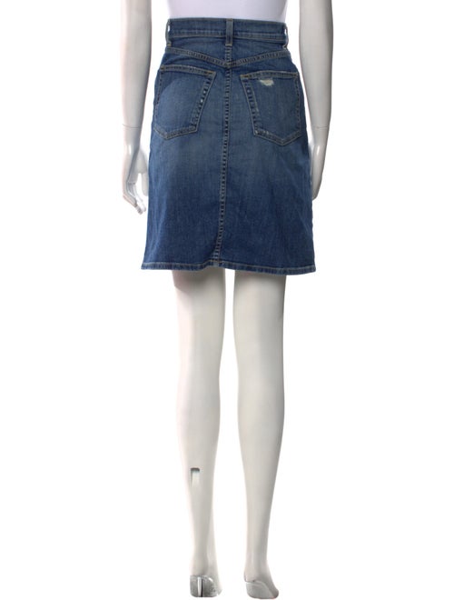 Nili Lotan Distressed Accents Knee-Length Skirt