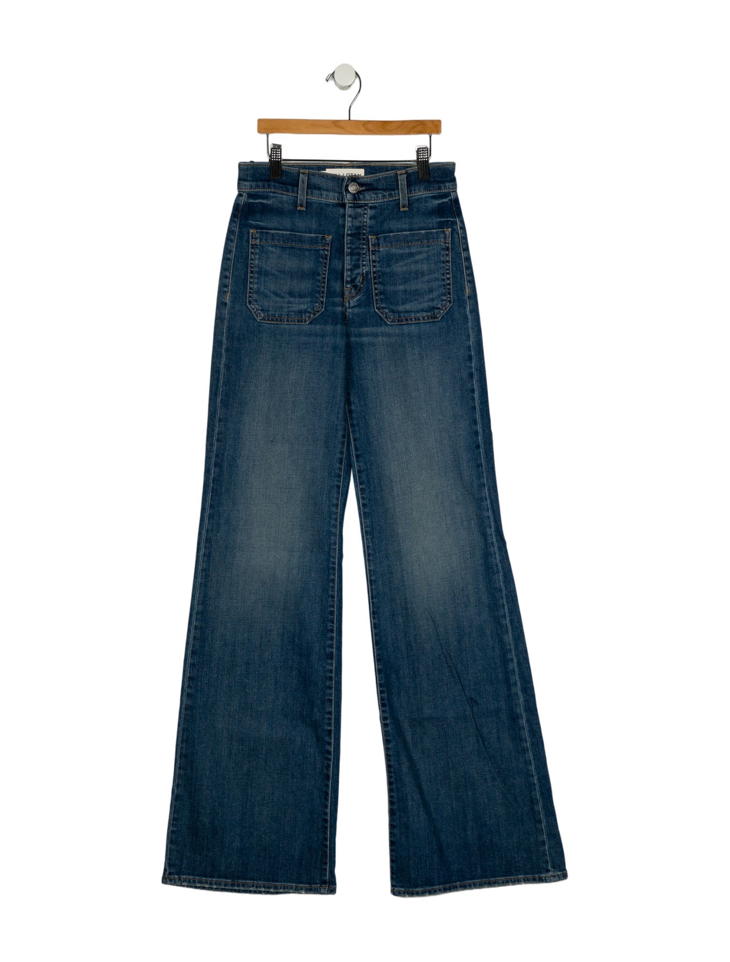 Nili Lotan Mid-Rise Wide Leg Jeans