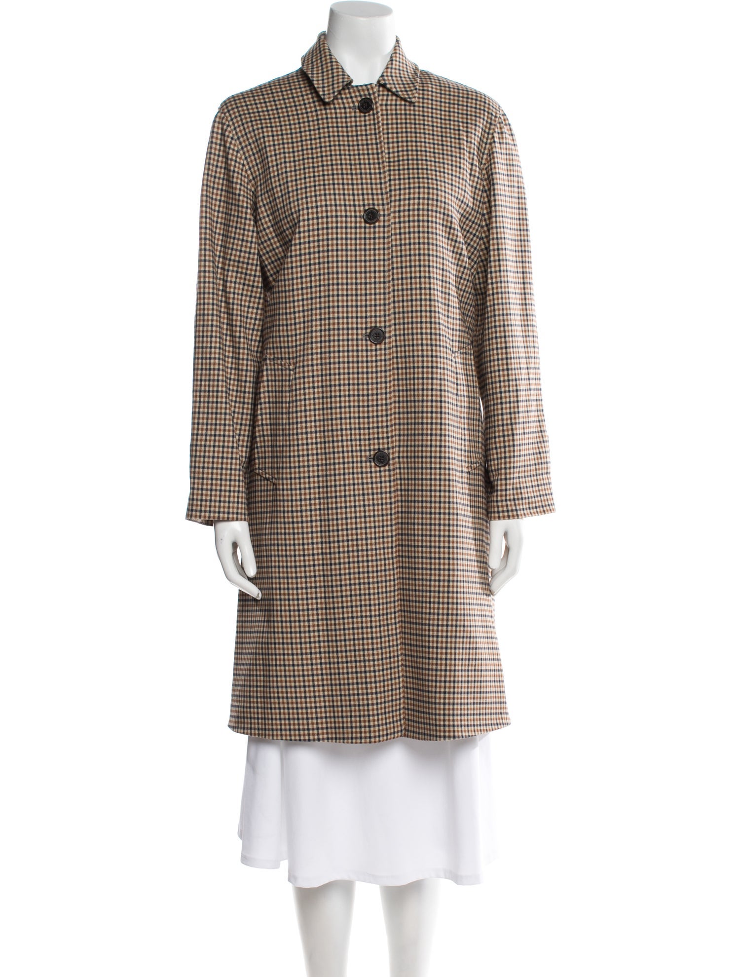 Nili Lotan Plaid Print Coat