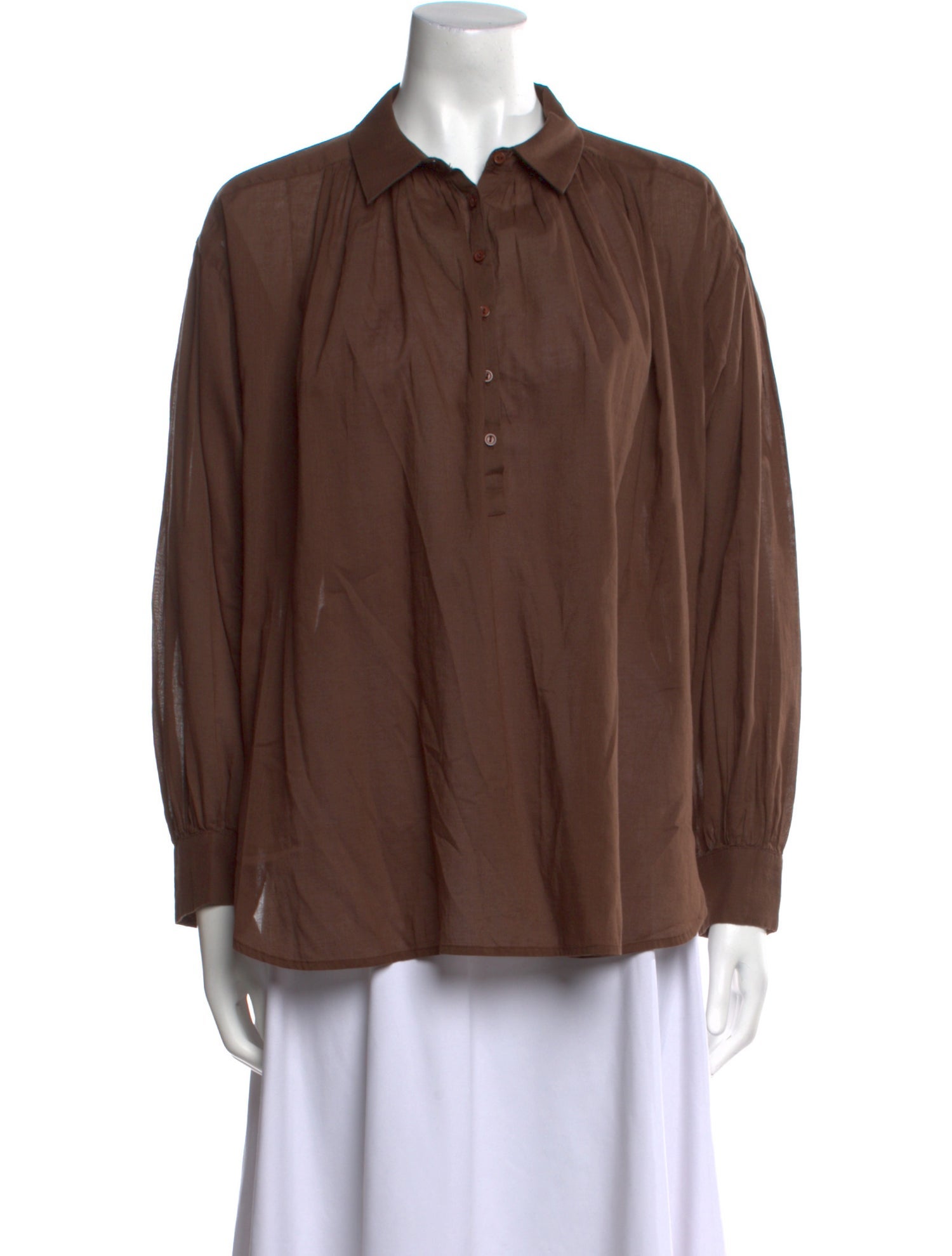 Nili Lotan Long Sleeve Button-Up Top