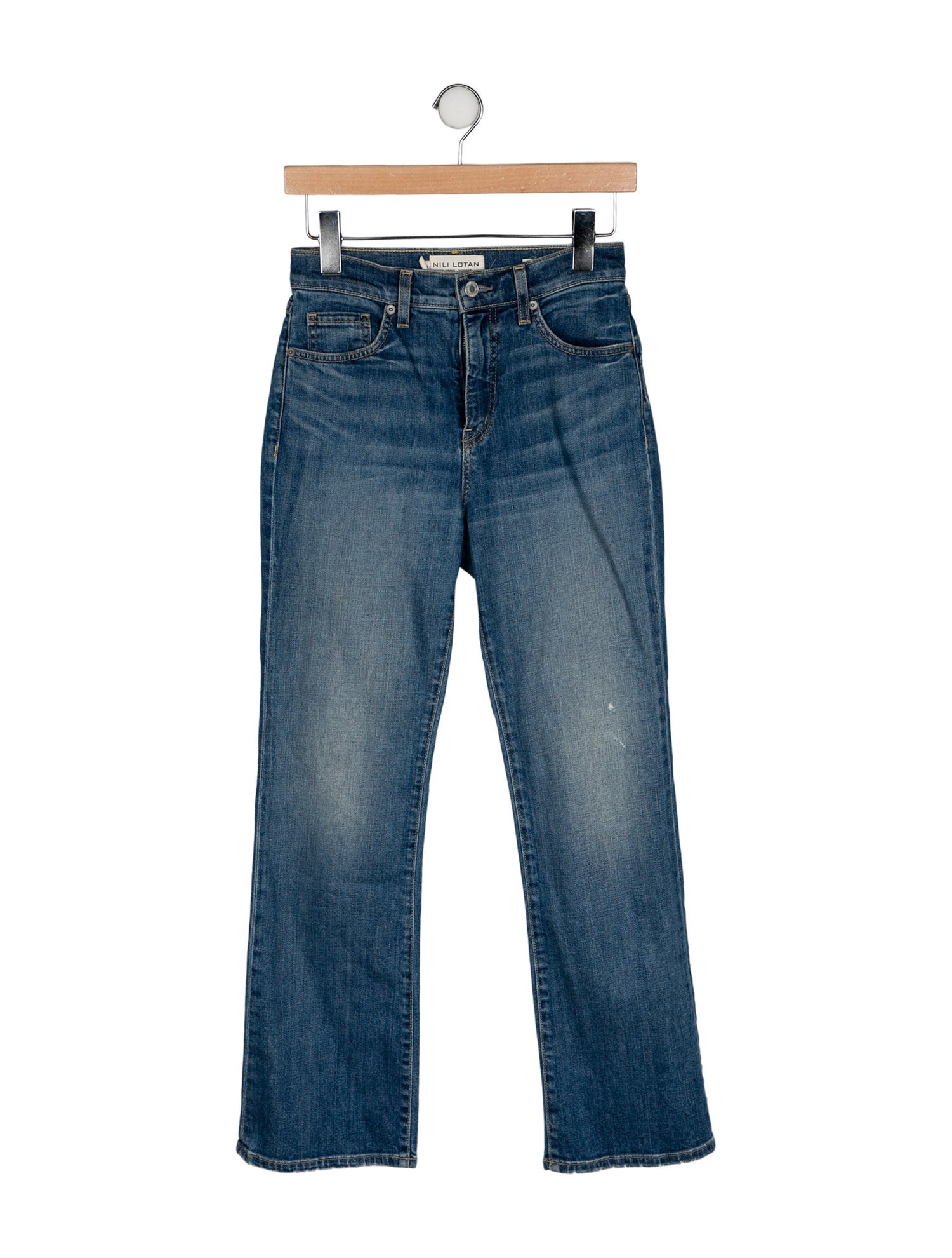 Nili Lotan Mid-Rise Wide Leg Jeans