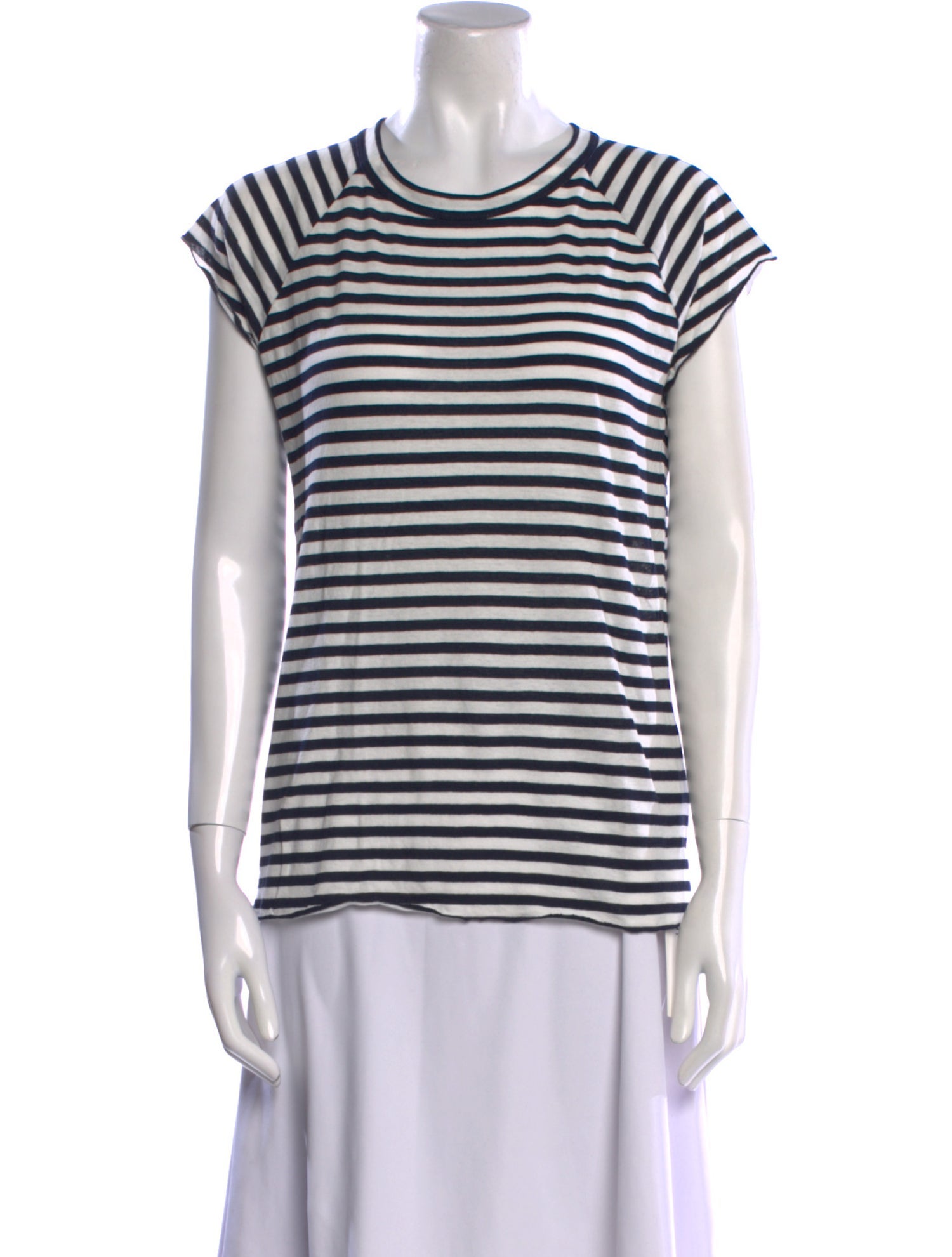 Nili Lotan Striped Crew Neck T-Shirt