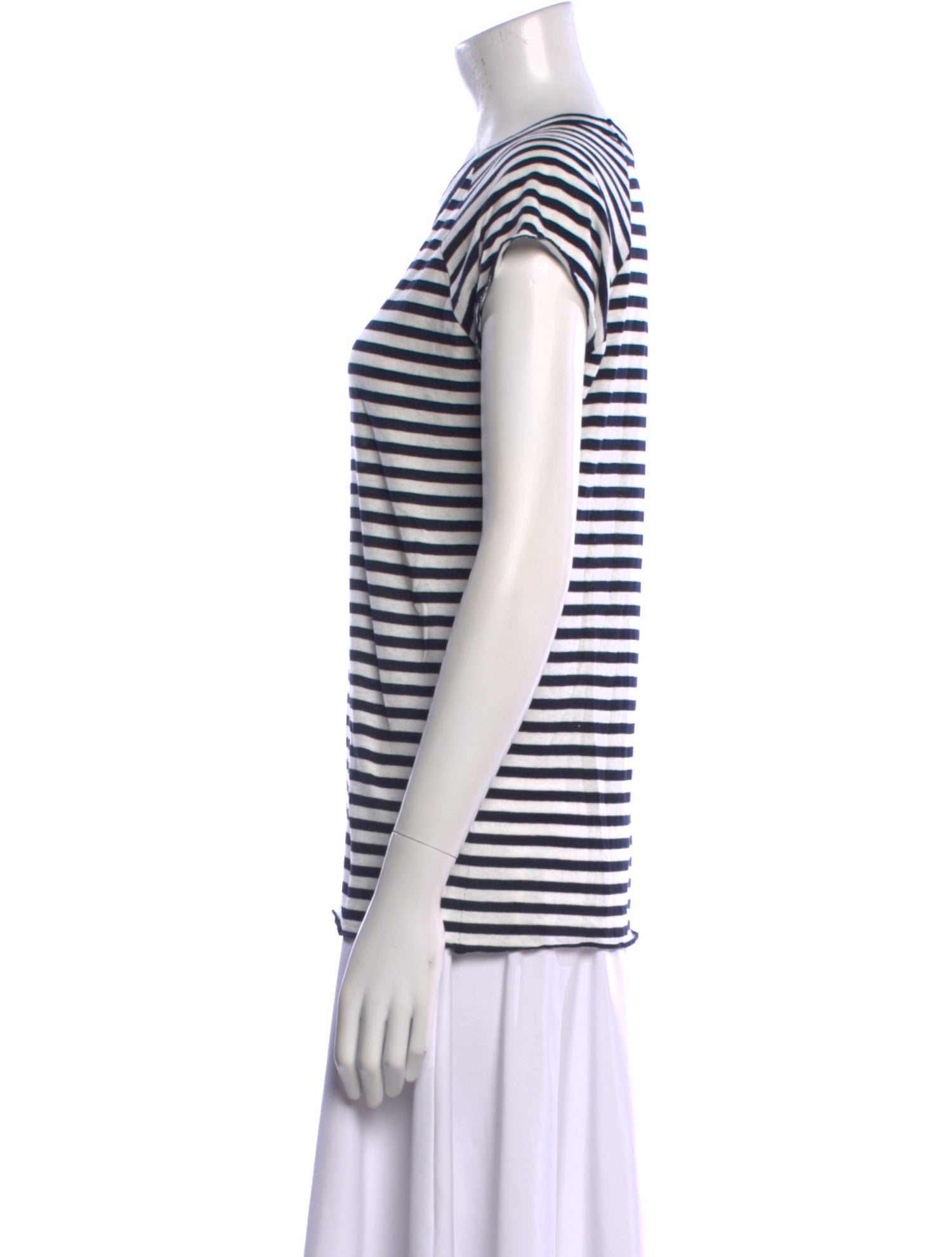 Nili Lotan Striped Crew Neck T-Shirt