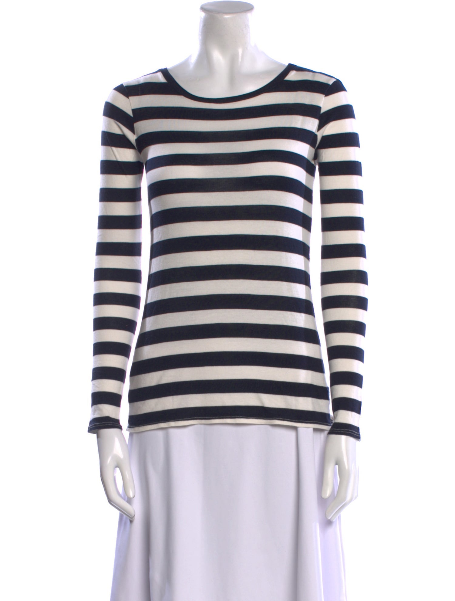 Nili Lotan Striped Crew Neck T-Shirt