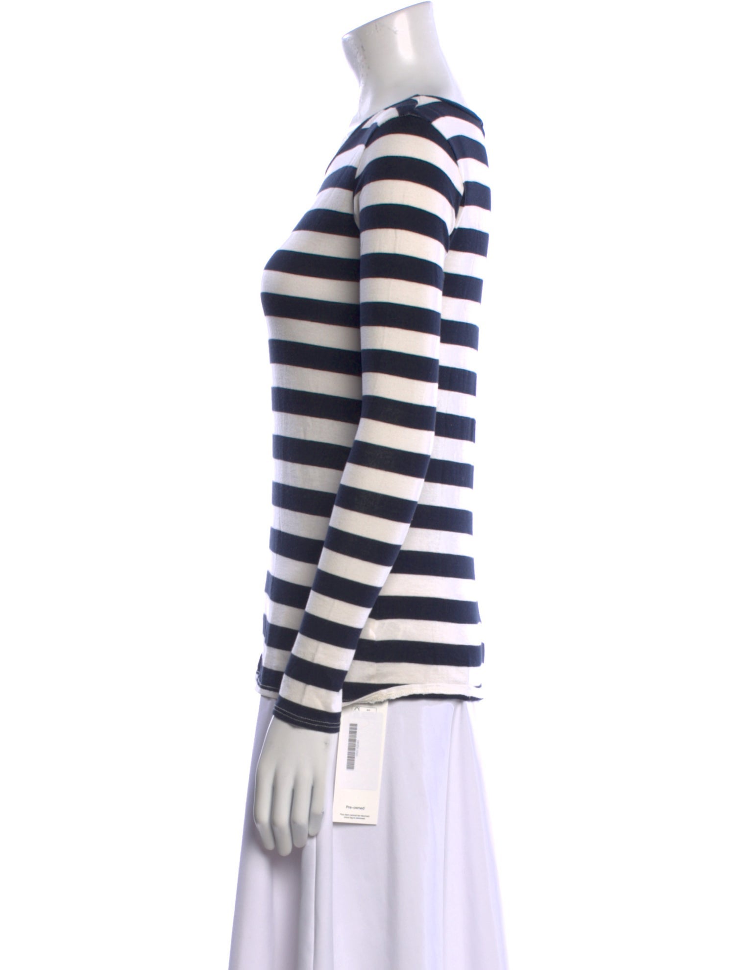 Nili Lotan Striped Crew Neck T-Shirt